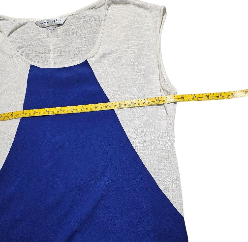 Other Y2K Peter Nygard Colorblock Tank Cobalt Royal Blue White Sm Size S / US 4 / IT 40 - 3 Thumbnail