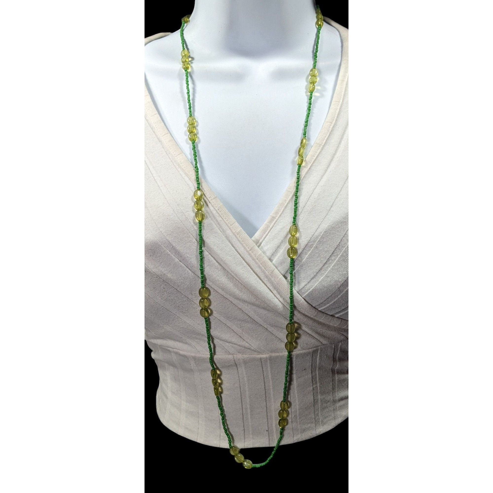 Other Cottagecore Casual Green Glass Beaded Necklace Size ONE SIZE - 3 Thumbnail