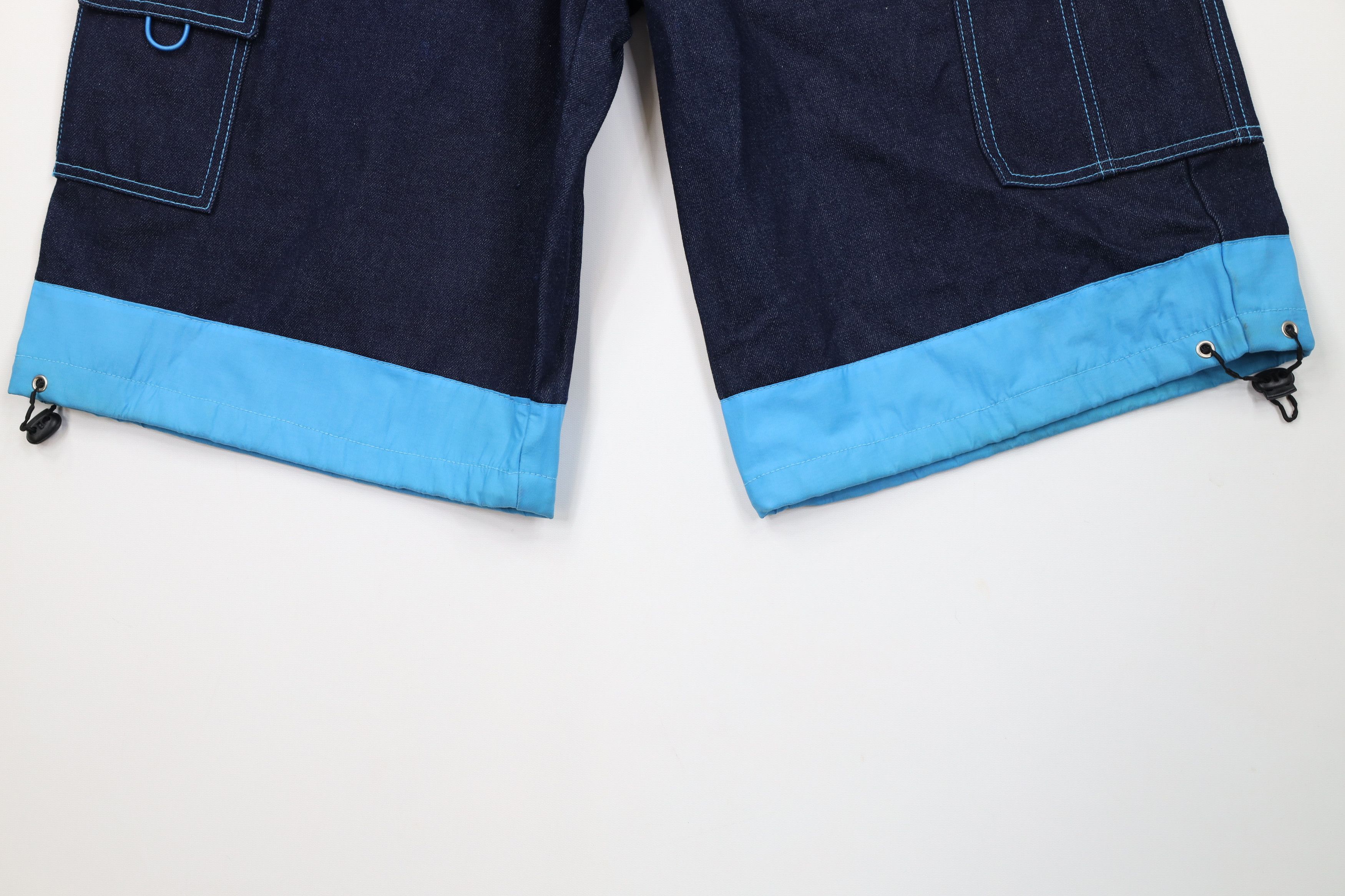 Vintage Vintage 90s Y2K Streetwear Baggy Fit Denim Cargo Shorts Blue Size US 40 / EU 56 - 4 Thumbnail
