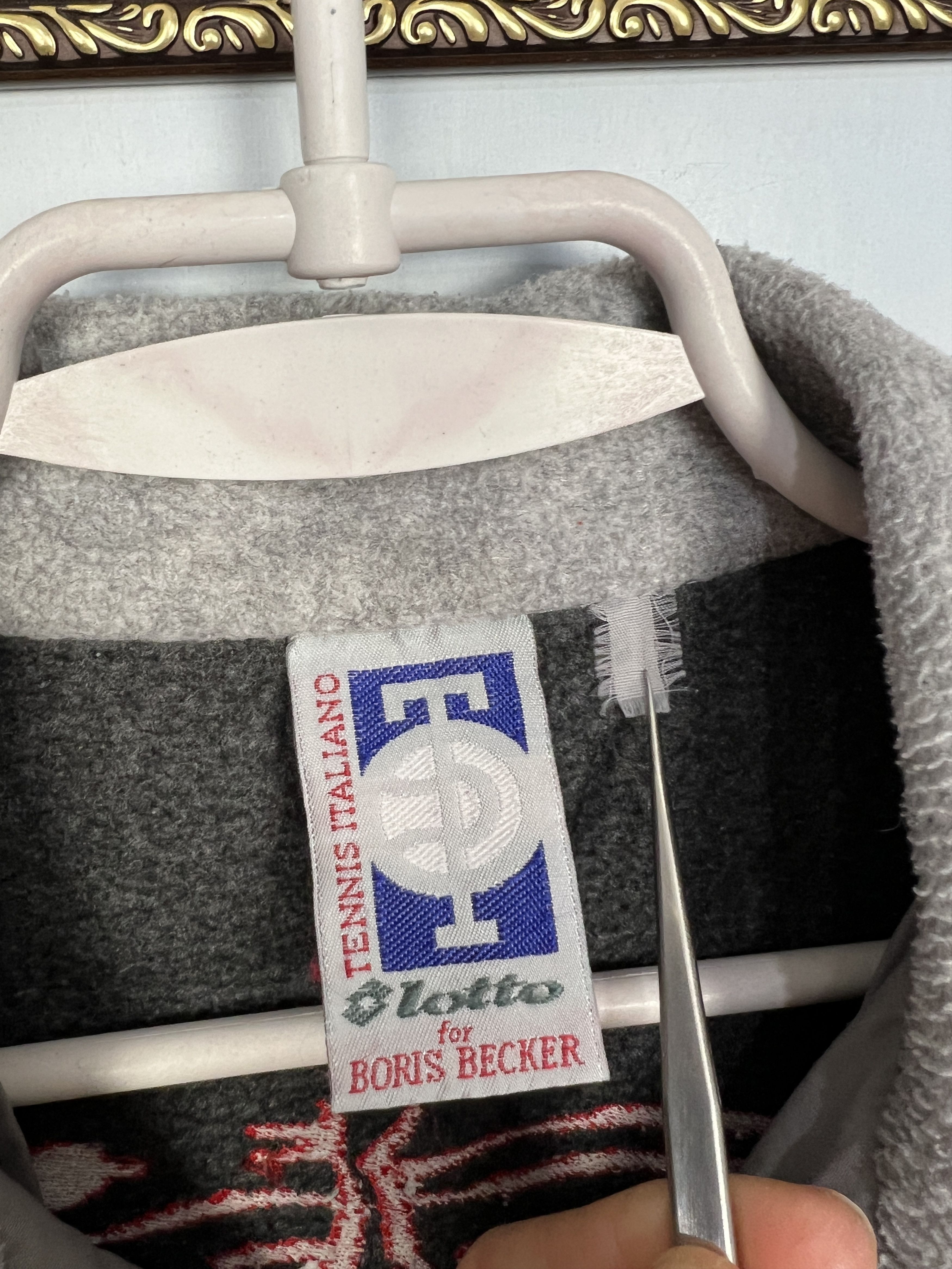 Lotto Sport Vintage Boris Becker Tennis Fleece Jacket Track Top Rare Size US M / EU 48-50 / 2 - 7 Thumbnail