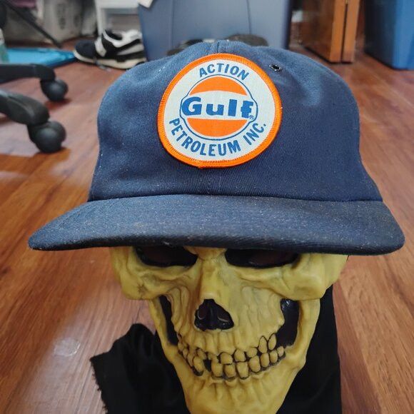 Other Vintage Gulf Action Petroleum Patch Snap Trucker Hat Cap Size ONE SIZE - 1 Thumbnail