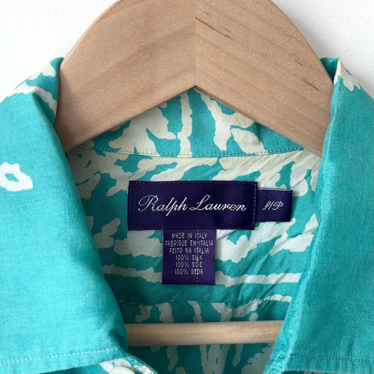 Ralph Lauren Purple Label 100% Silk Floral Hawaiian Shirt Made in Italy Size US L / EU 52-54 / 3 - 2 Thumbnail