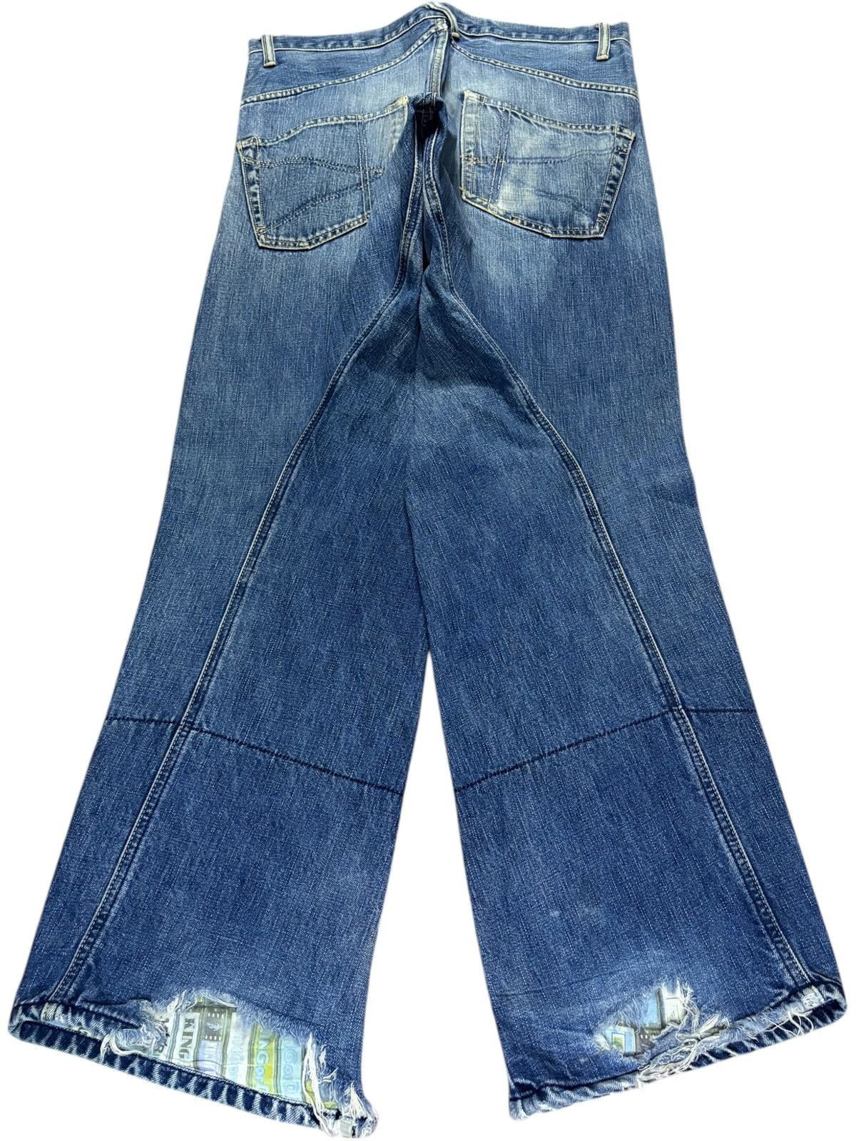 Japanese Brand × Southpole Vintage Japanese Brand Mud Wash Spiral Leg Baggy Jeans Size US 33 - 2 Thumbnail