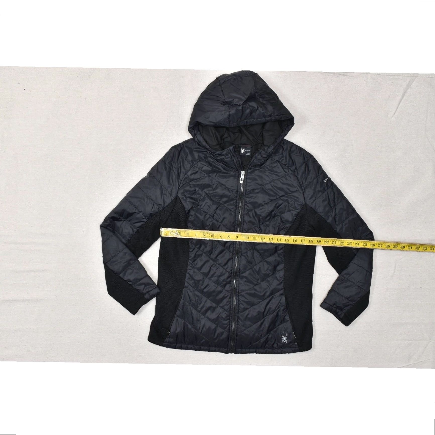 Spyder Spyder Women's Black Puffer Hooded Full Zip Jacket Regular M Polyester Regular Size M / US 6-8 / IT 42-44 - 4 Thumbnail