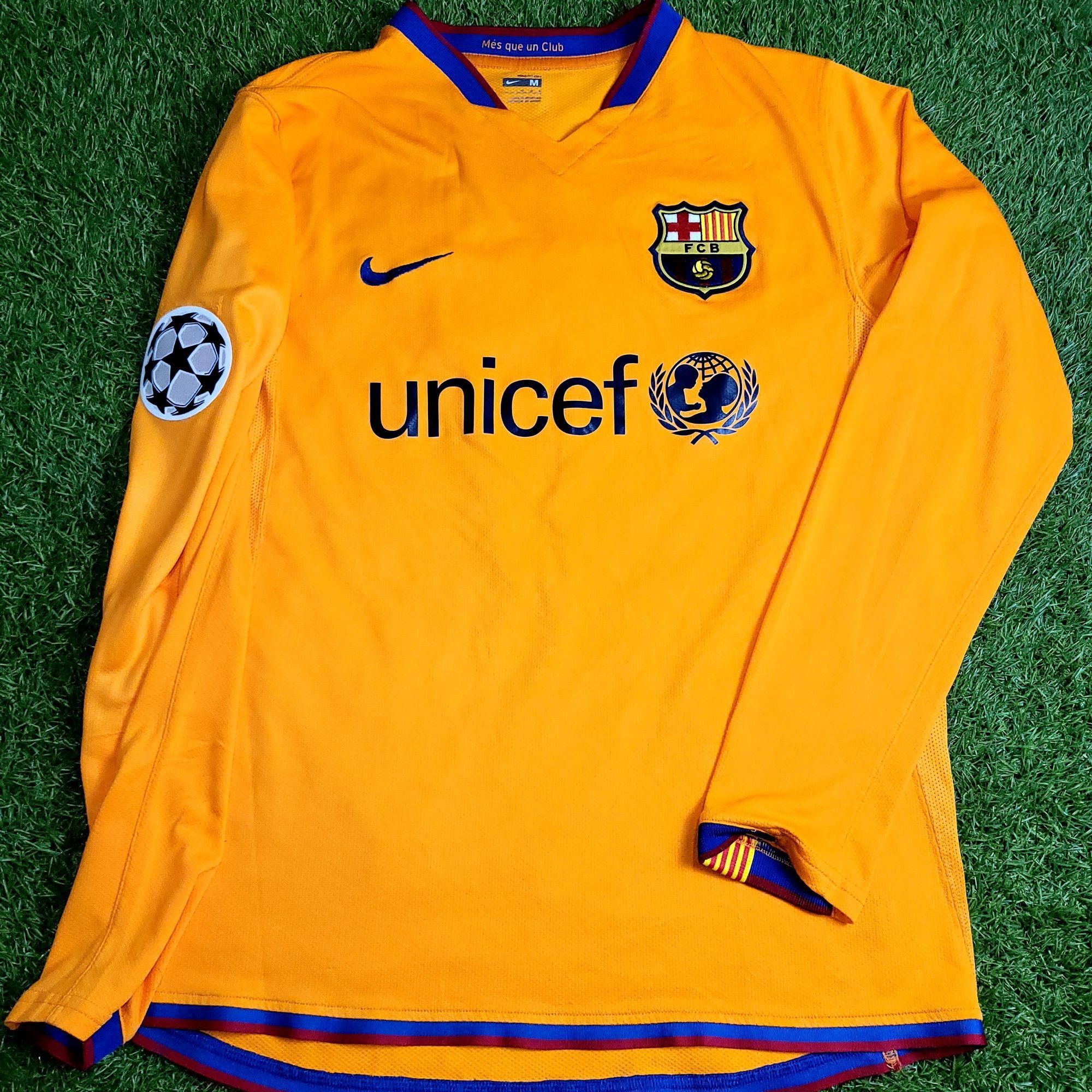 Nike Messi Barcelona 2007 2008 Third Long Sleeve Soccer Jersey M Size US M / EU 48-50 / 2 - 2 Thumbnail