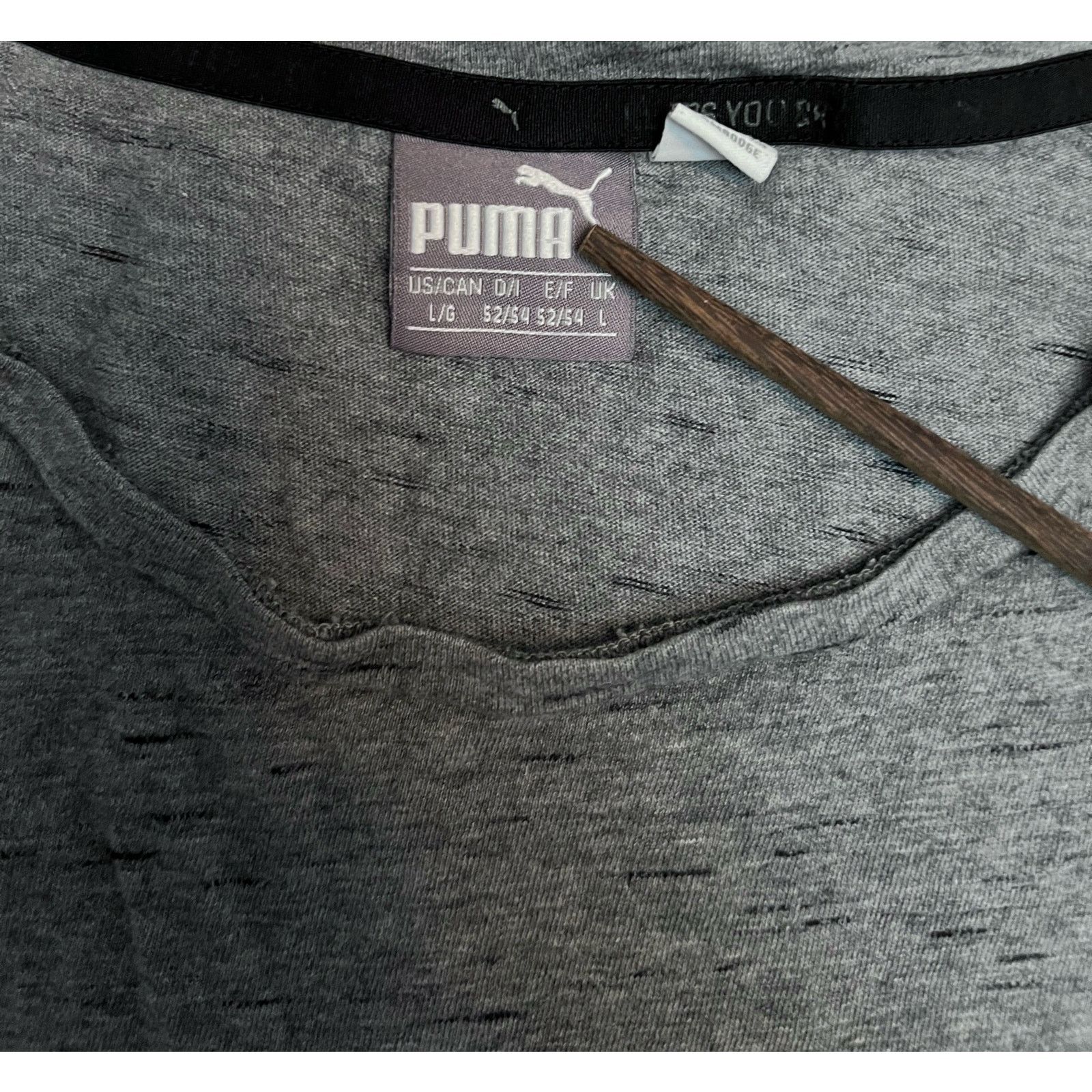 Puma Puma Shirt Mens Large Gray Short Sleeve Tee Workout Size US L / EU 52-54 / 3 - 4 Thumbnail