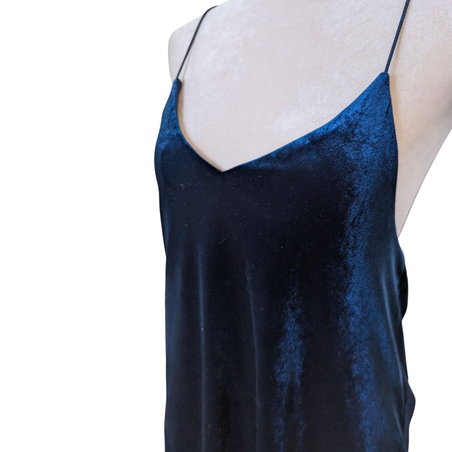 Other Bishop + Young Tessa Blue Velvet Halter Cami Top Small Size S / US 4 / IT 40 - 3 Thumbnail
