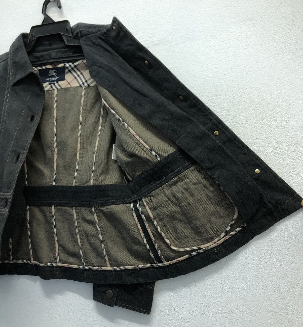 Burberry × Vintage Burberry London Women's Black Denim Jacket Size US M / EU 48-50 / 2 - 12 Thumbnail