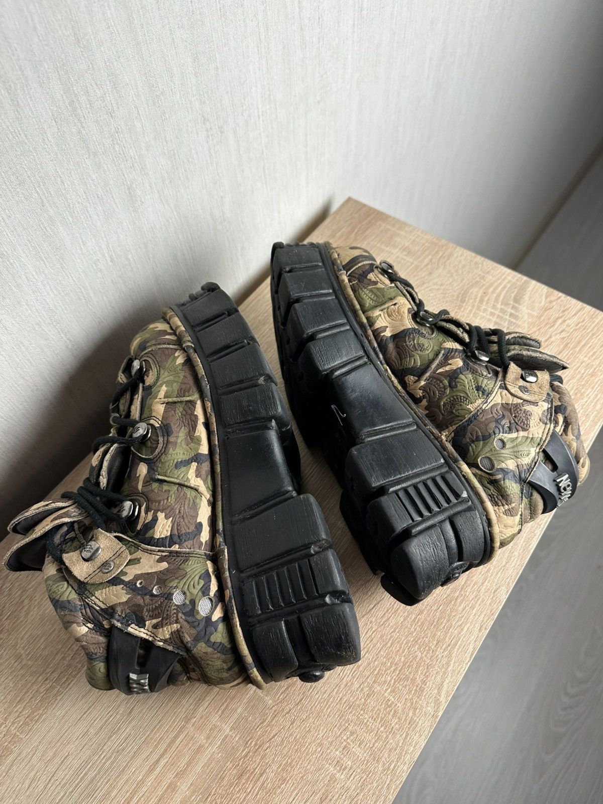 New Rock New Rock Camo Platform Boots - Rare Size US 9 / IT 39 - 8 Thumbnail