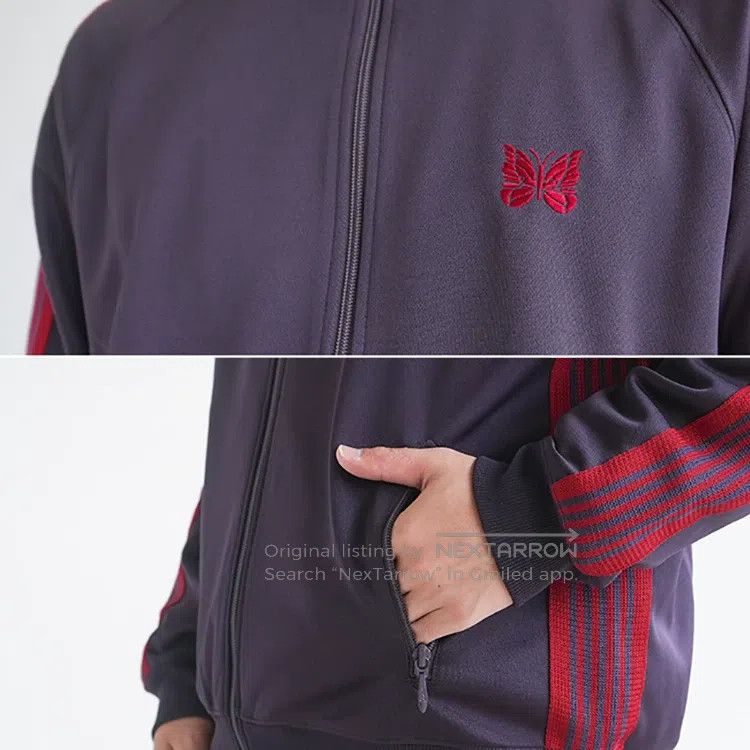 Needles Needles Butterfly embroidered striped casual jacket Size US L / EU 52-54 / 3 - 9 Thumbnail