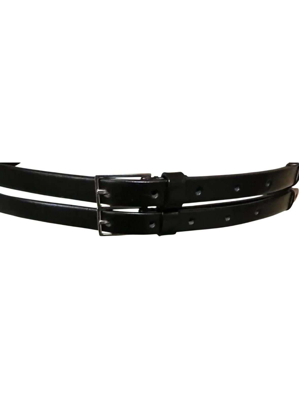 Dior Dior Homme AW2002 REFLEXION Double Buckle Leather Belt Size ONE SIZE - 5 Thumbnail