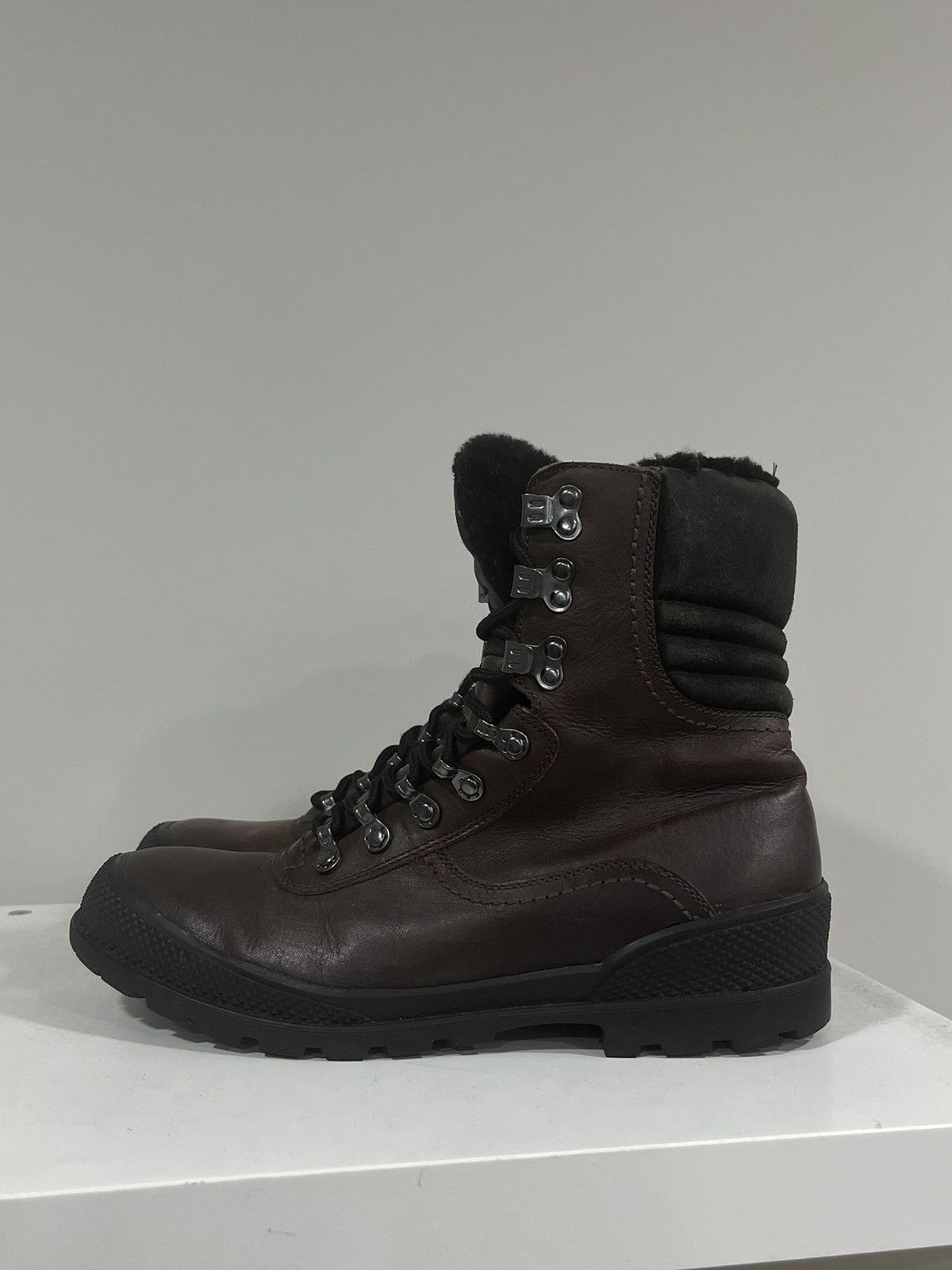 John Varvatos Shearling Lined Leather Hiking Boot. 9.5 Size US 9.5 / EU 42-43 - 12 Thumbnail
