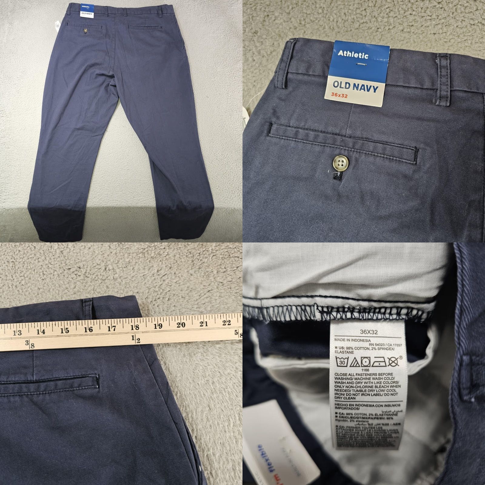 Old Navy Old Navy Chino Pants Mens 36x30 Athletic Built-In Flex Stretch Casual Blue 36 36x30 30in Pants Mens Athletic Fit Straight Leg Casual Business Navy Size US 36 / EU 52 - 8 Thumbnail