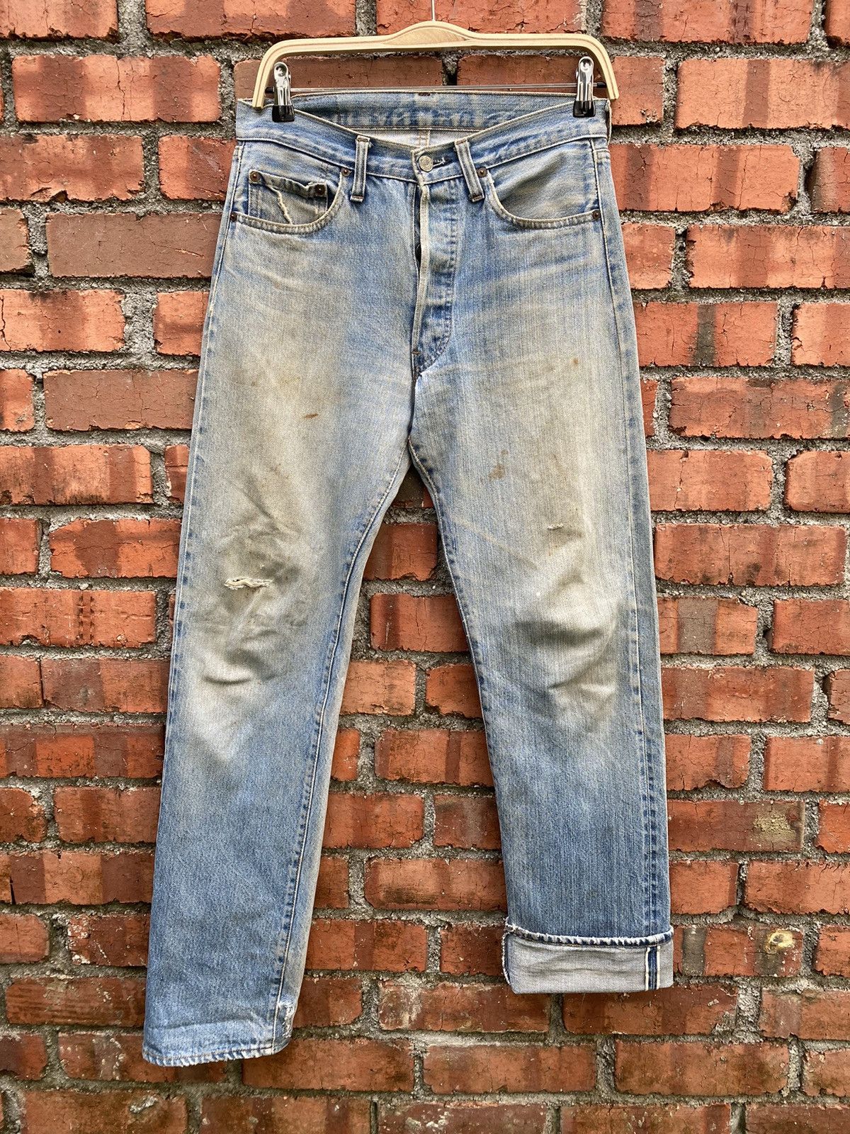 Levi's × Levi's Vintage Clothing × Vintage size 31x32 vintage levi's redline 80s diatressed denime Size US 31 - 1 Thumbnail