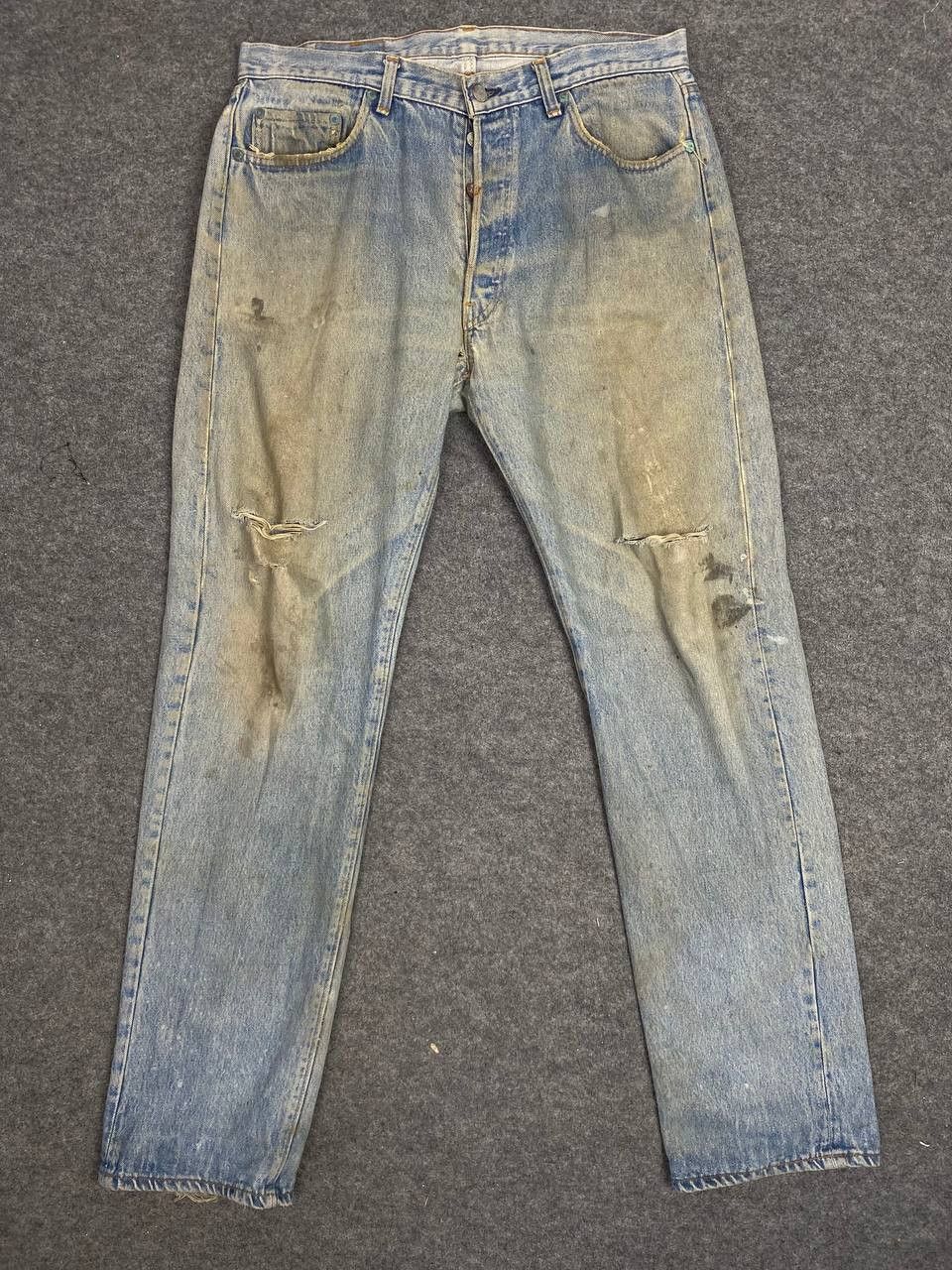 Levi's vintage 80s levis 501 single r tab distressed denim Size US 36 / EU 52 - 10 Thumbnail
