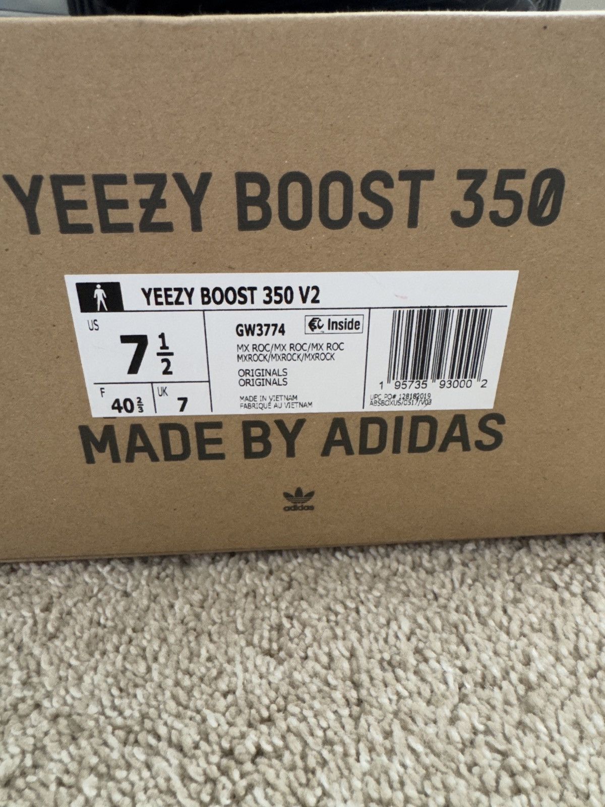 Adidas Yeezy Boost 350 V2 ‘MX Rock” Size US 7.5 / EU 40-41 - 7 Thumbnail