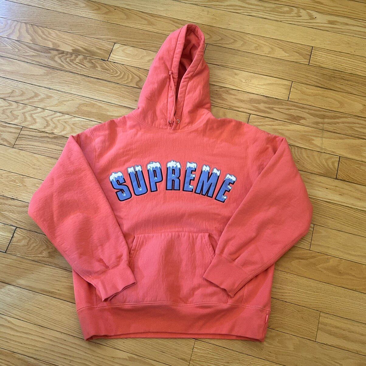 Supreme Supreme Icy Arc Hooded Sweatshirt Bright Coral Medium | Grailed