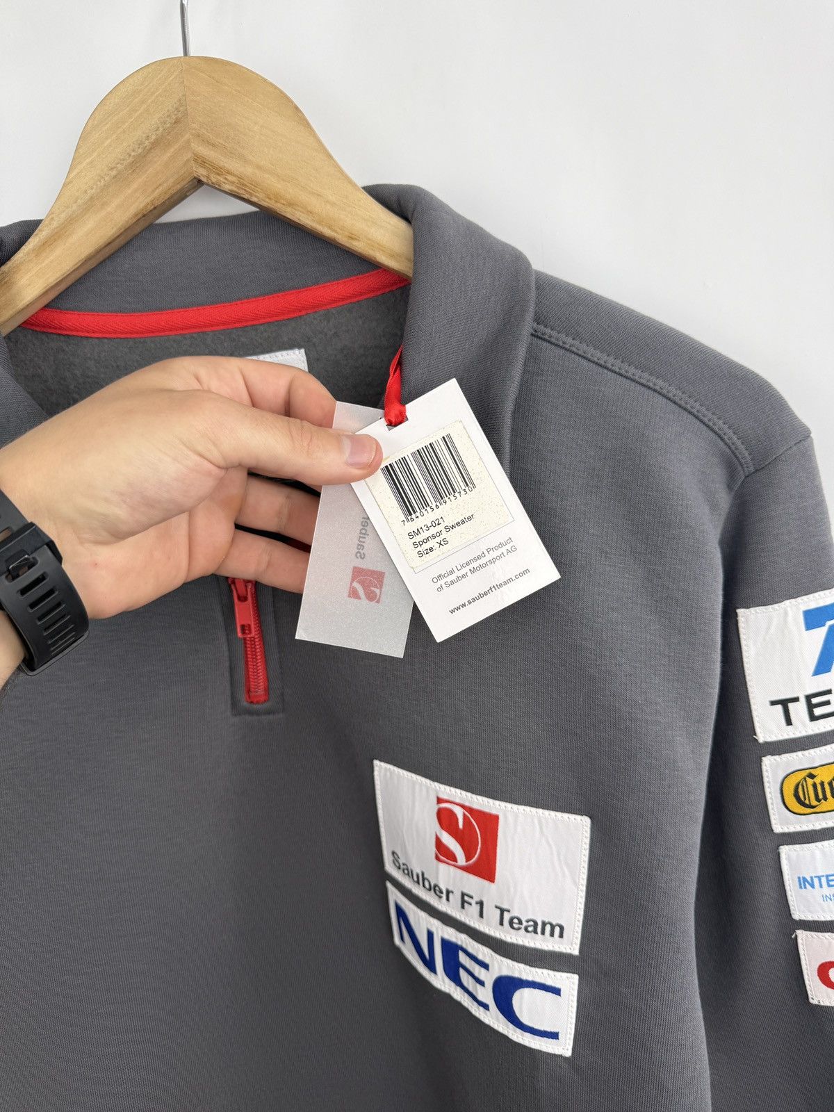 Formula 1 ❗️NWT 🇨🇭 Sauber F1 Team NEC Formula 1 Pirelli Zip Sweatshirt Size US S / EU 44-46 / 1 - 6 Thumbnail