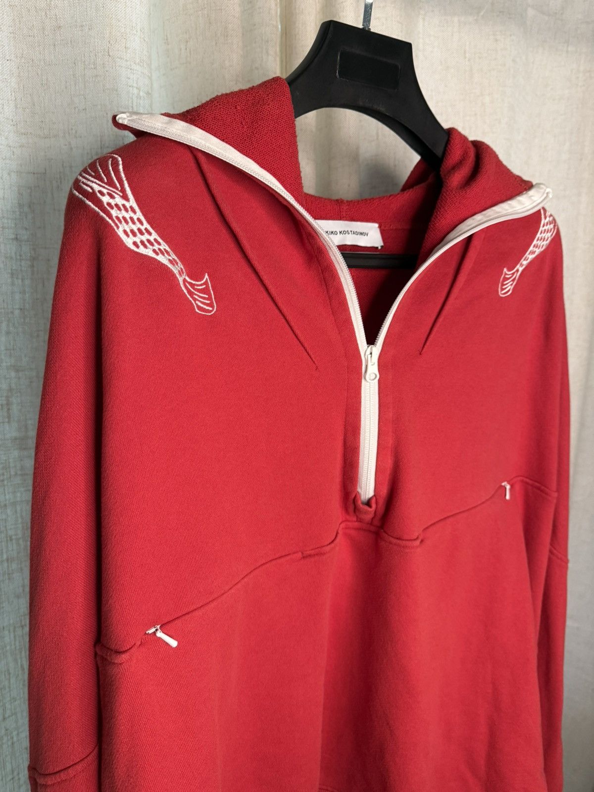 Kiko Kostadinov Kiko Kostadinov Red Bindra Hoodie Size US XL / EU 56 / 4 - 7 Thumbnail