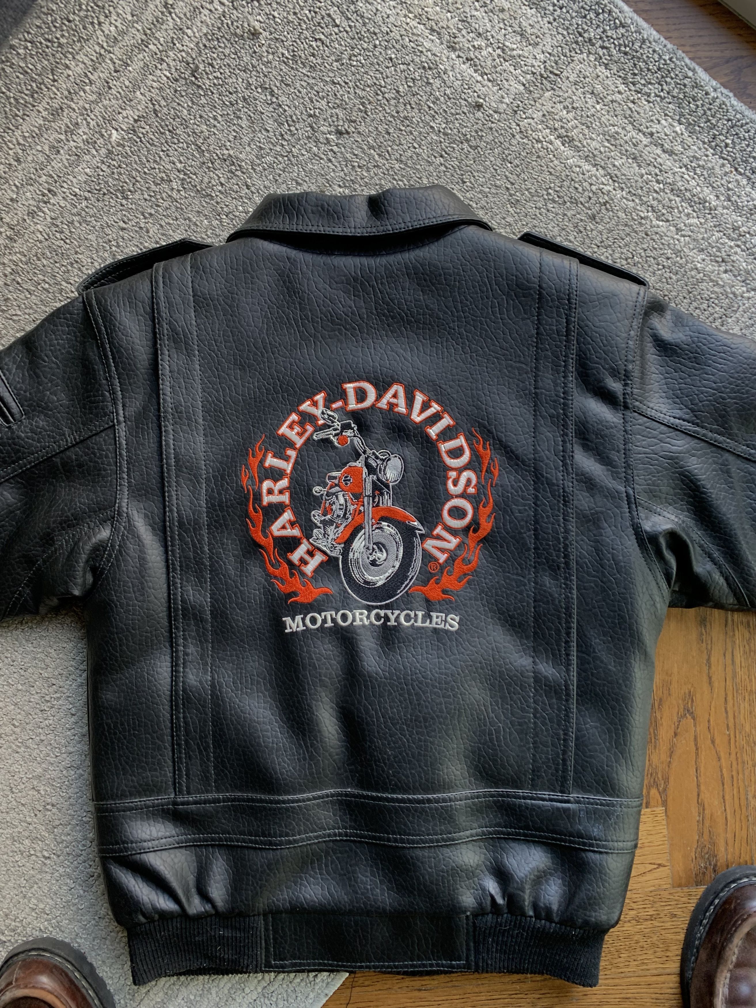 Harley Davidson × Vintage Y2K Baby Harley Davidson Vegan Leather Jacket Moto Crop Tiny Size XXS / US 00 / IT 34 - 10 Thumbnail