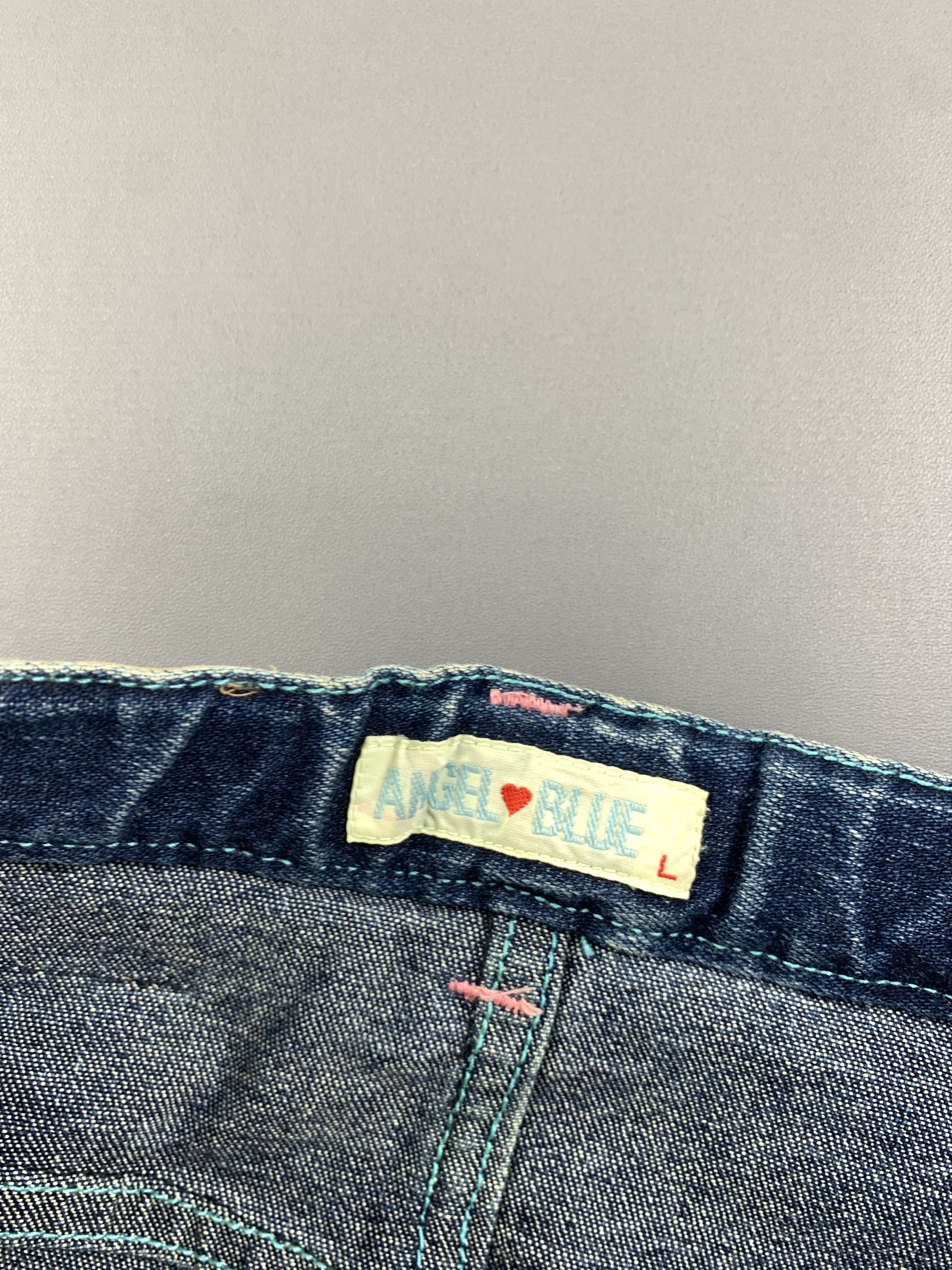Angel Blue Angel Blue Indigo Cute Patches Bootcut Jeans (28) Size 28" / US 6 / IT 42 - 9 Thumbnail