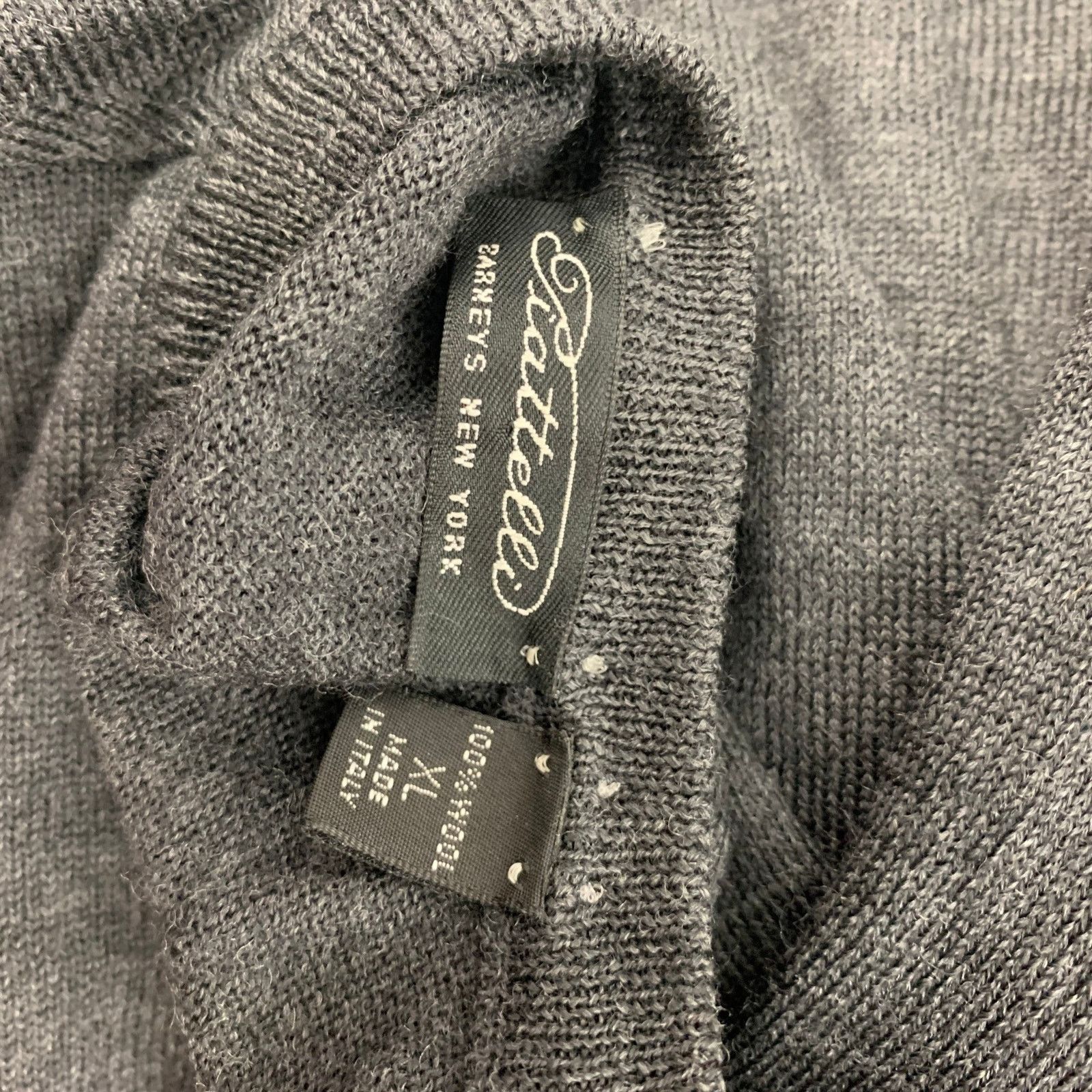 Piattelli PIATTELLI Size XL Gray Wool Crew-Neck Pullover Size US XL / EU 56 / 4 - 6 Thumbnail