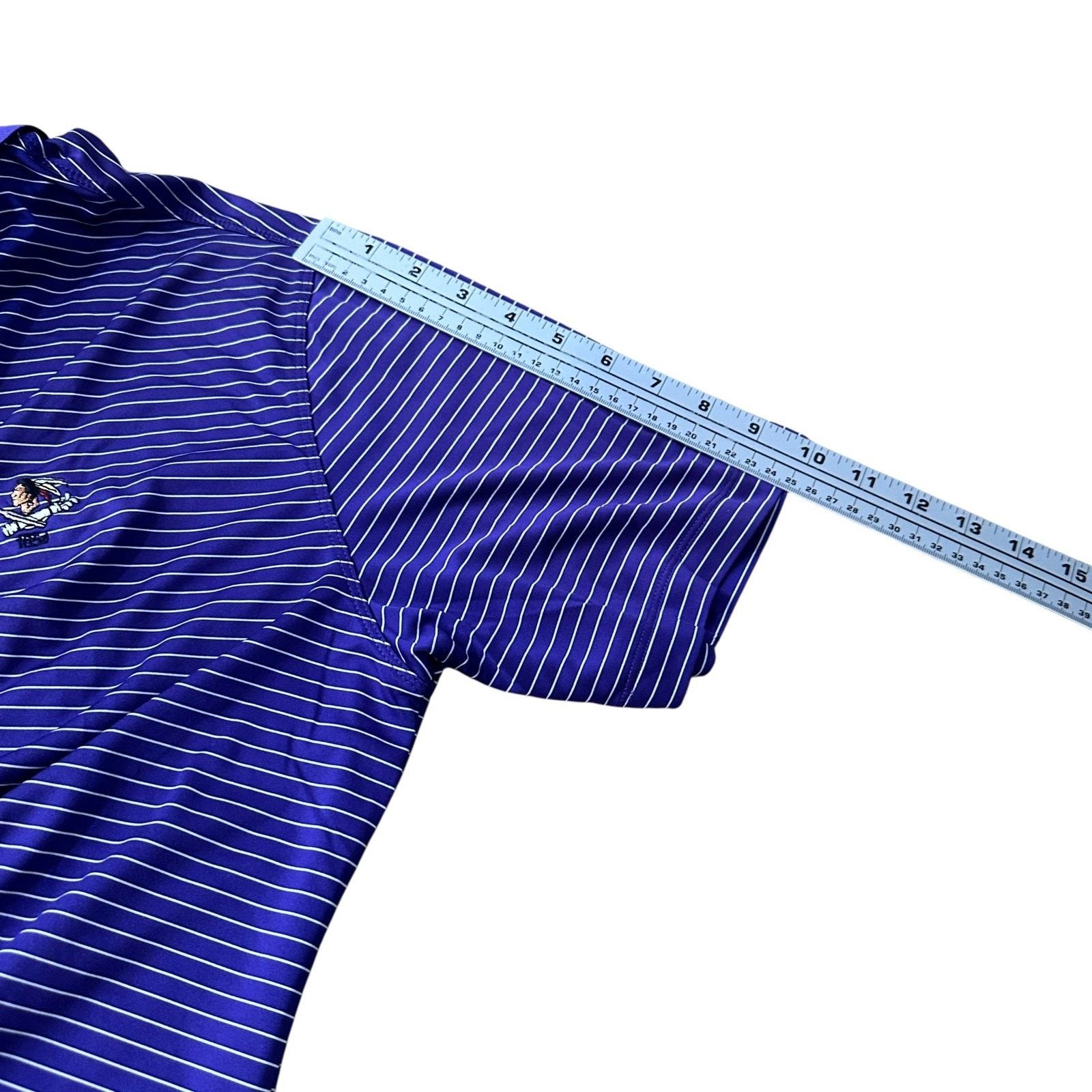 Nike Nike Golf Polo Shirt Men L Purple White Striped Cricket Club Size US L / EU 52-54 / 3 - 9 Thumbnail