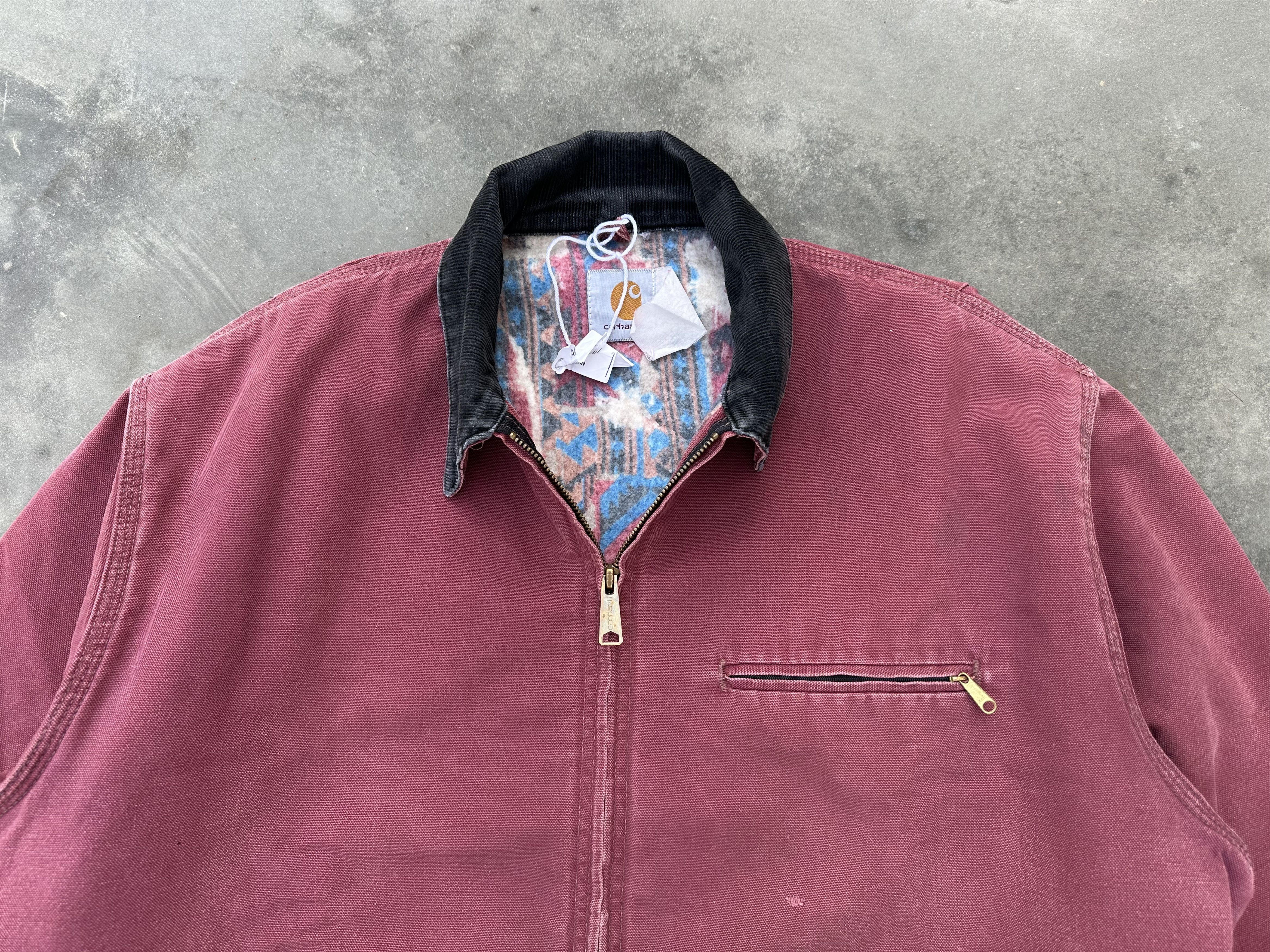 Carhartt Vintage 1980s Carhartt Faded Redwood Detroit Jacket Size US XL / EU 56 / 4 - 4 Thumbnail
