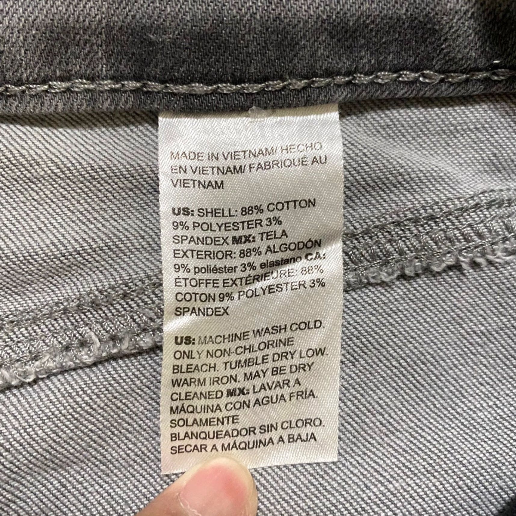 Vintage Chicos Jeans Gray Denim 16P Slim Straight High Rise Petite 5-Pocket Design Medium Wash Women Mens Girls Distress Size 38" / US 16 / IT 52 - 4 Thumbnail