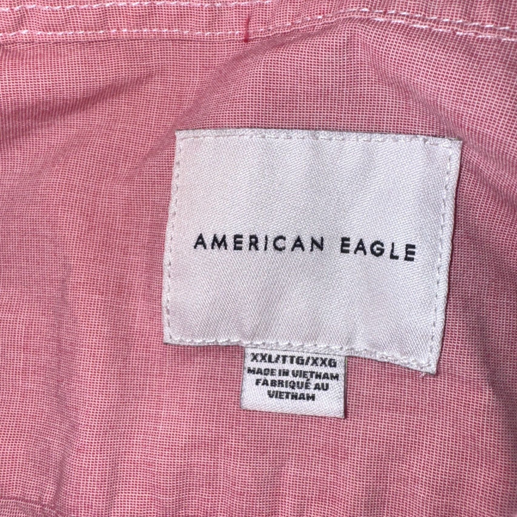 American Eagle Outfitters American Eagle Outfitters Pink Button-Up Shirt 2XL Long Sleeve Front Pocket Button-Down Collar Mens Casual Business Party/Cocktail Shirt Size US XXL / EU 58 / 5 - 2 Thumbnail