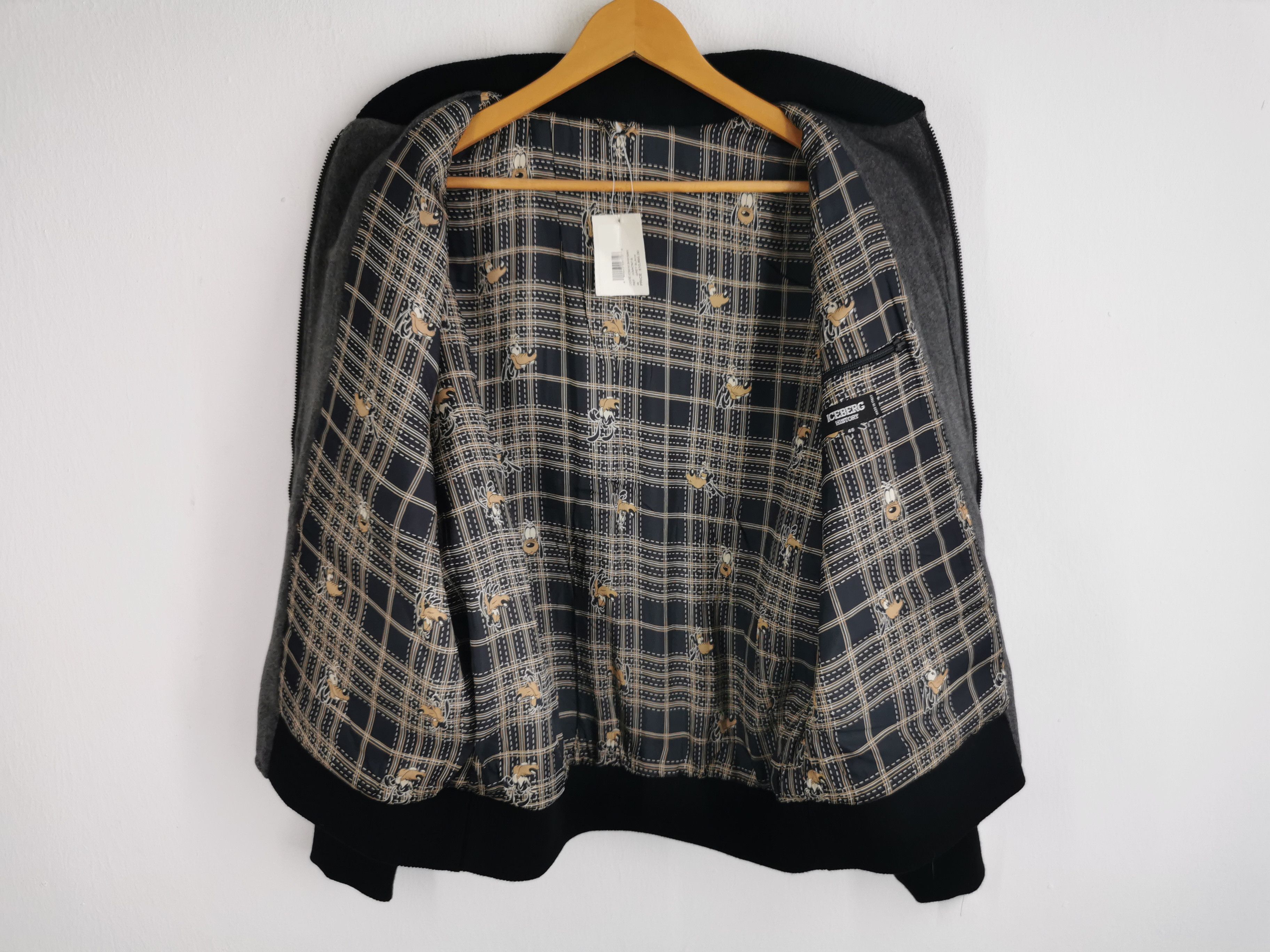 Iceberg Vintage 90's Iceberg Gilmar Goofy NOS Wool Leather Jacket Size US L / EU 52-54 / 3 - 4 Thumbnail