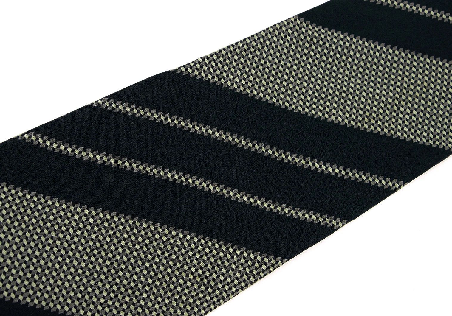 Emporio Armani Silk Graphic Print Tie in Navy Gray Size ONE SIZE - 6 Thumbnail