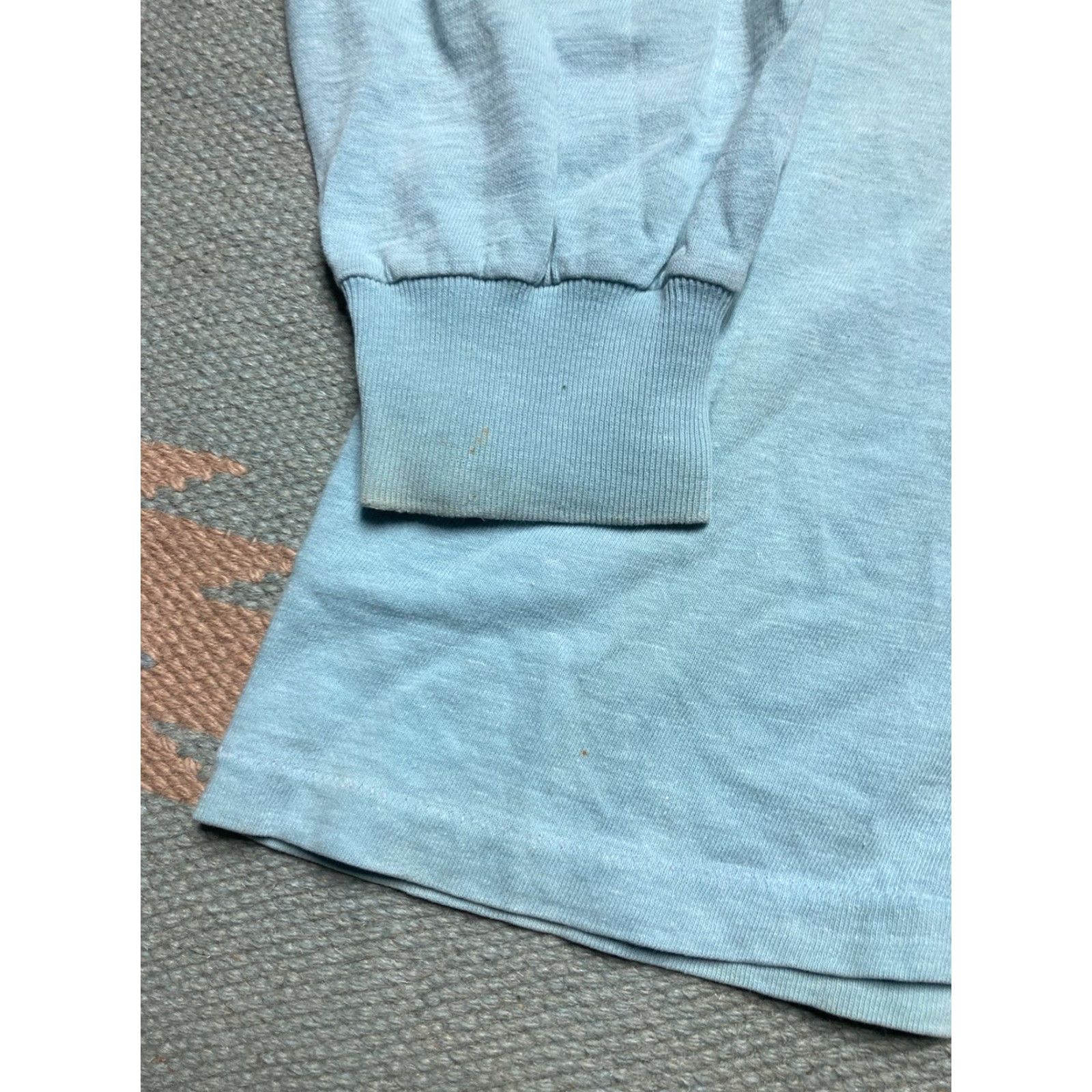 Vintage VINTAGE Mayo Spruce Long Sleeve Polo Shirt Turtleneck Blue 60s Cotton Men M Regular 60s Shirt Mens Size US M / EU 48-50 / 2 - 2 Thumbnail