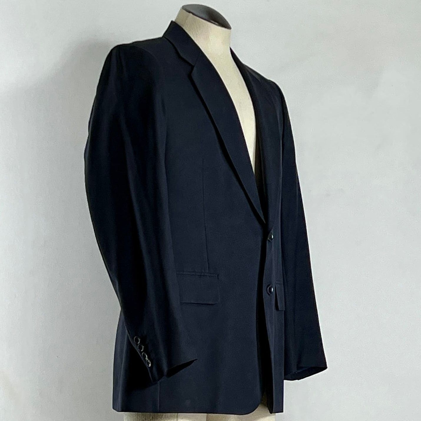 image of Holland Sherry Men Wool Cashmere Blue Blazer Jacket Size 41