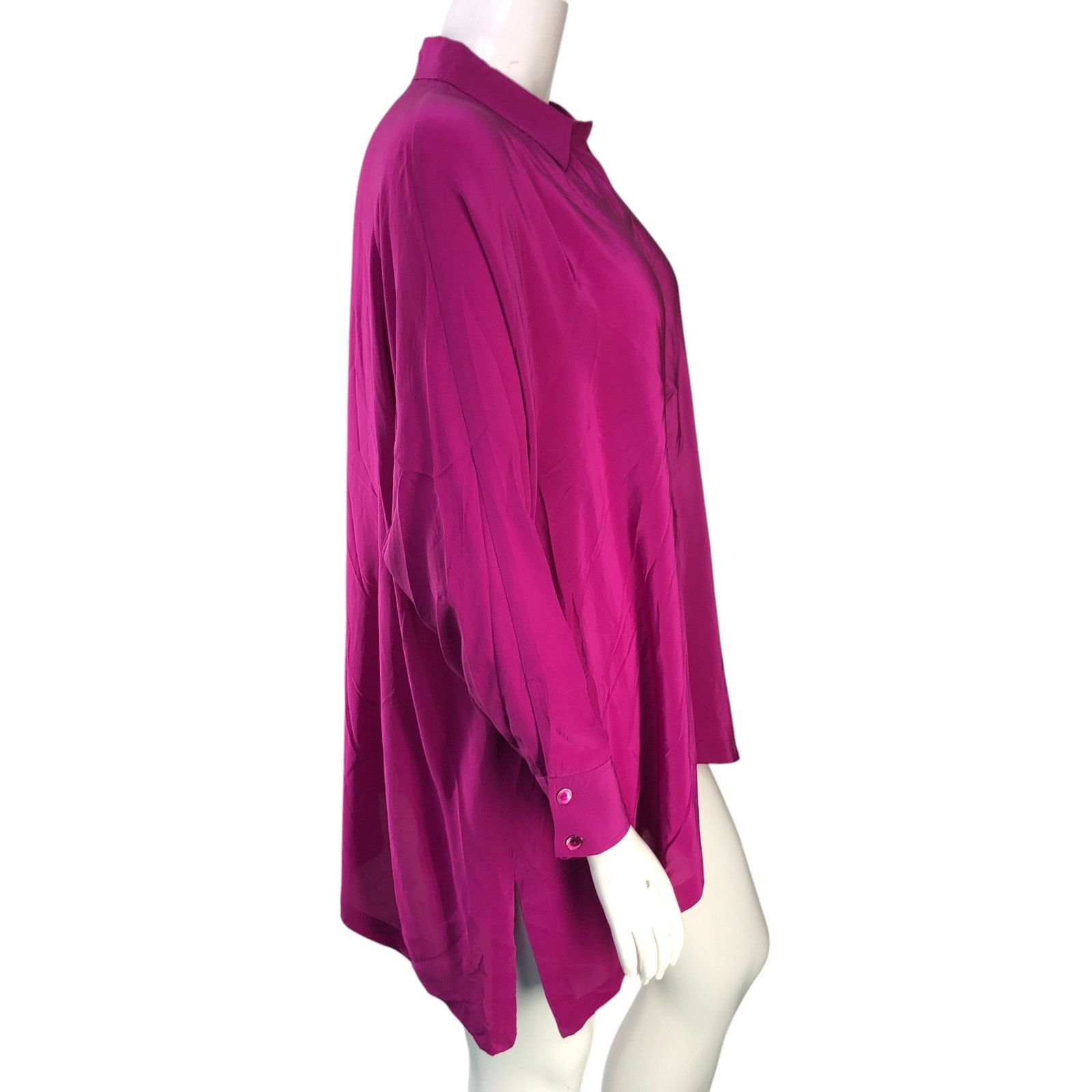 Eileen Fisher Eileen Fisher Size M Tunic Top Hi Low Popover Silk TINY FLAW Size M / US 6-8 / IT 42-44 - 9 Thumbnail