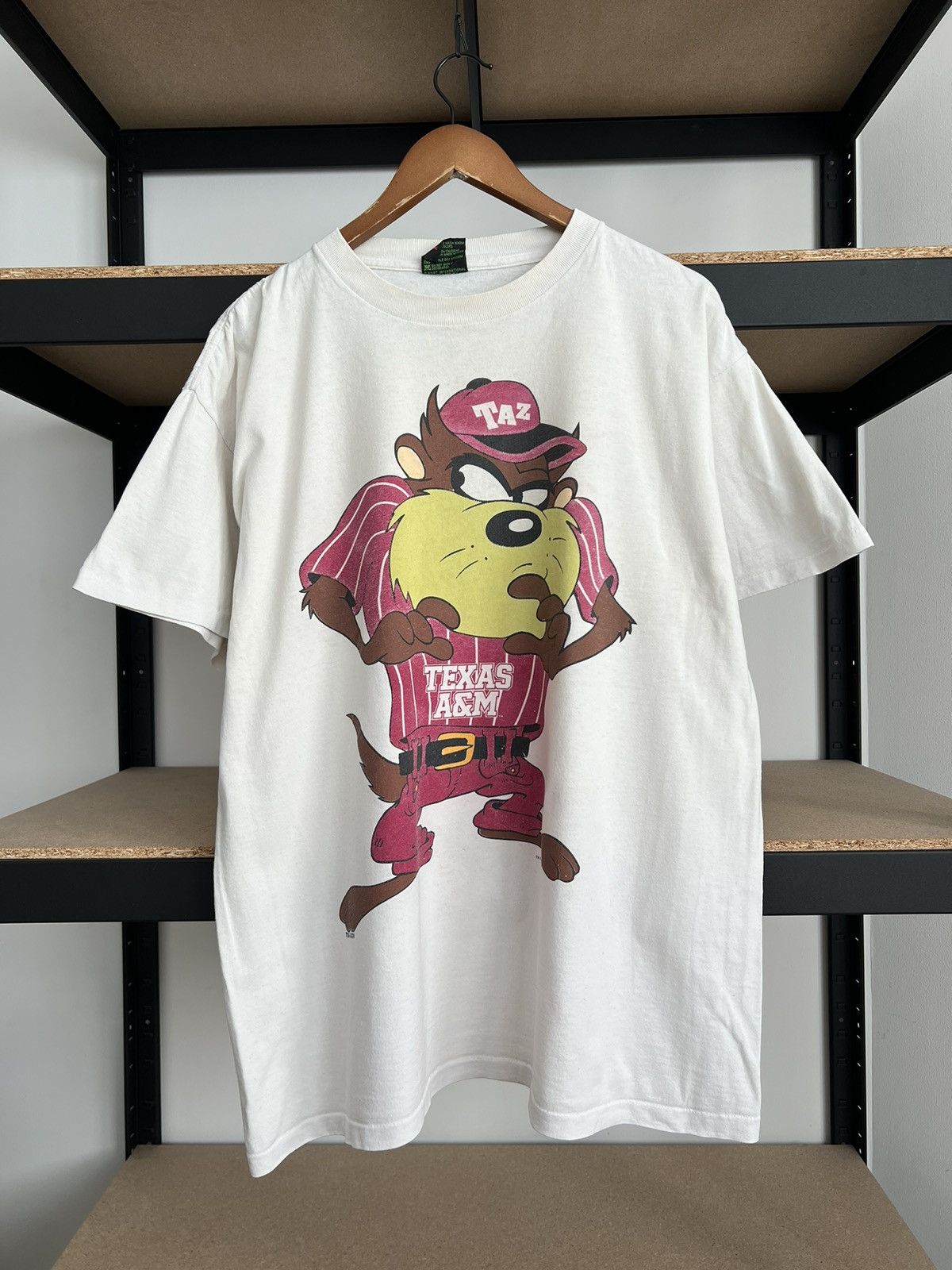 Cartoon Network Vintage 1994 Taz Tazmanian Devil Texas A&M Looney Tunes Size US XL / EU 56 / 4 - 1 Thumbnail