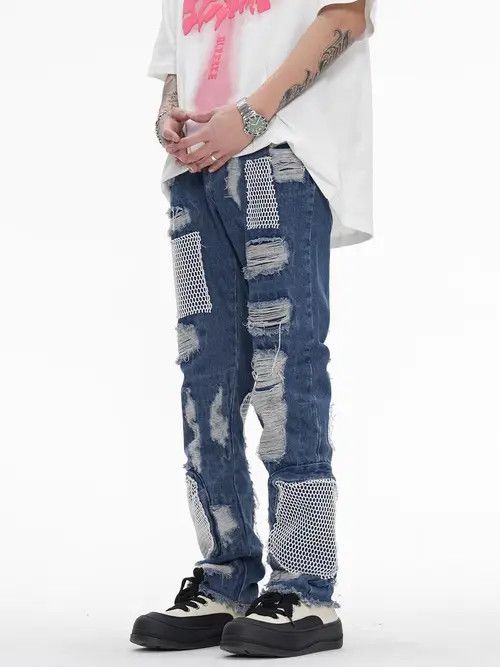 VIBE Retro Street Hip Hop Ripped Denim Jeans Size US 30 / EU 46 - 2 Thumbnail
