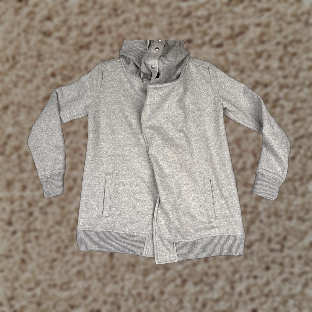 Athleta Athleta Jacket Womens XS Gray French Terry Hooded Full Zip Cardigan Sweatshirt Size XS / US 0-2 / IT 36-38 - 1 Thumbnail