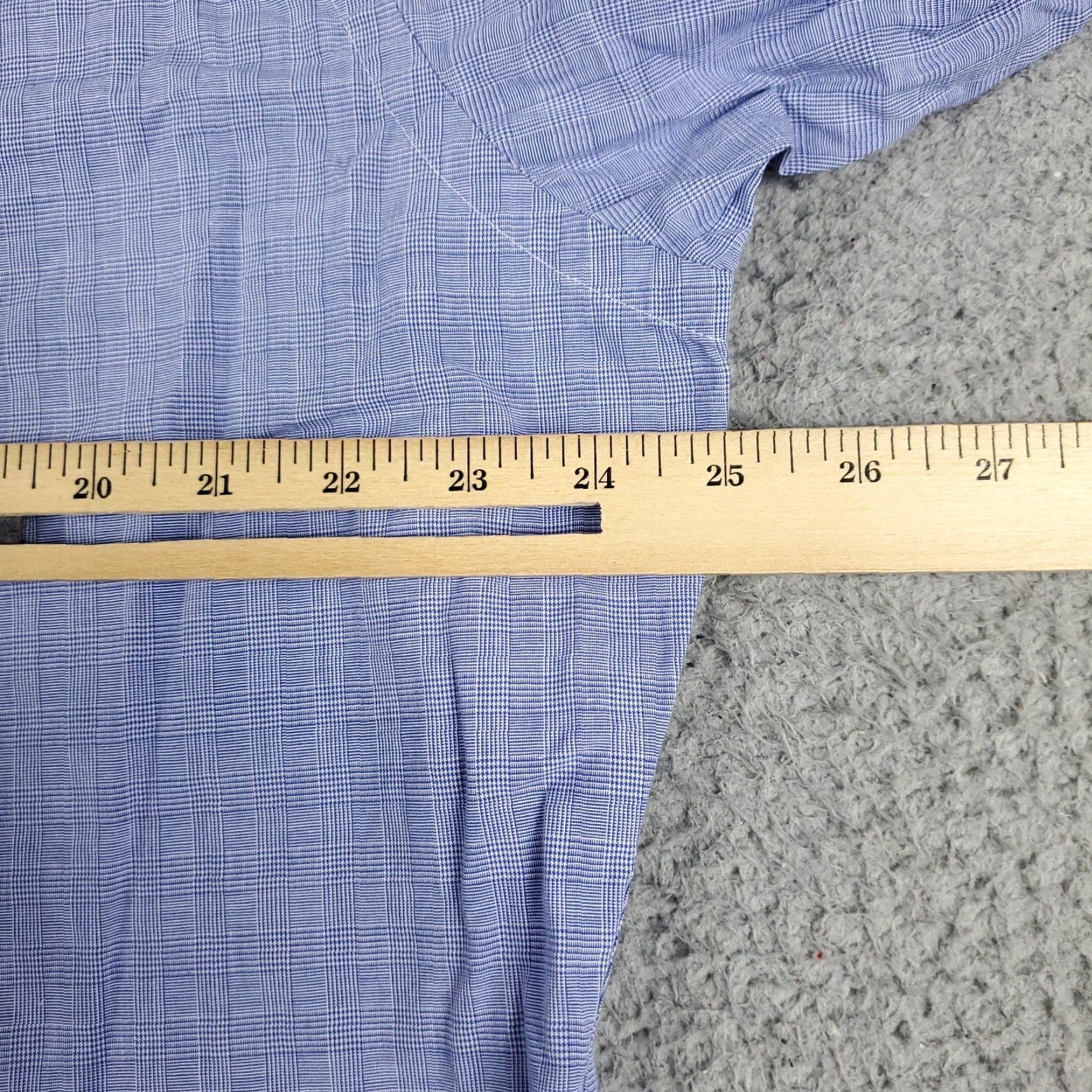 Ralph Lauren Ralph Lauren Shirt Mens 16 Dress Button-Down Long Sleeve Blue Plaid Cotton Size 42R - 5 Thumbnail