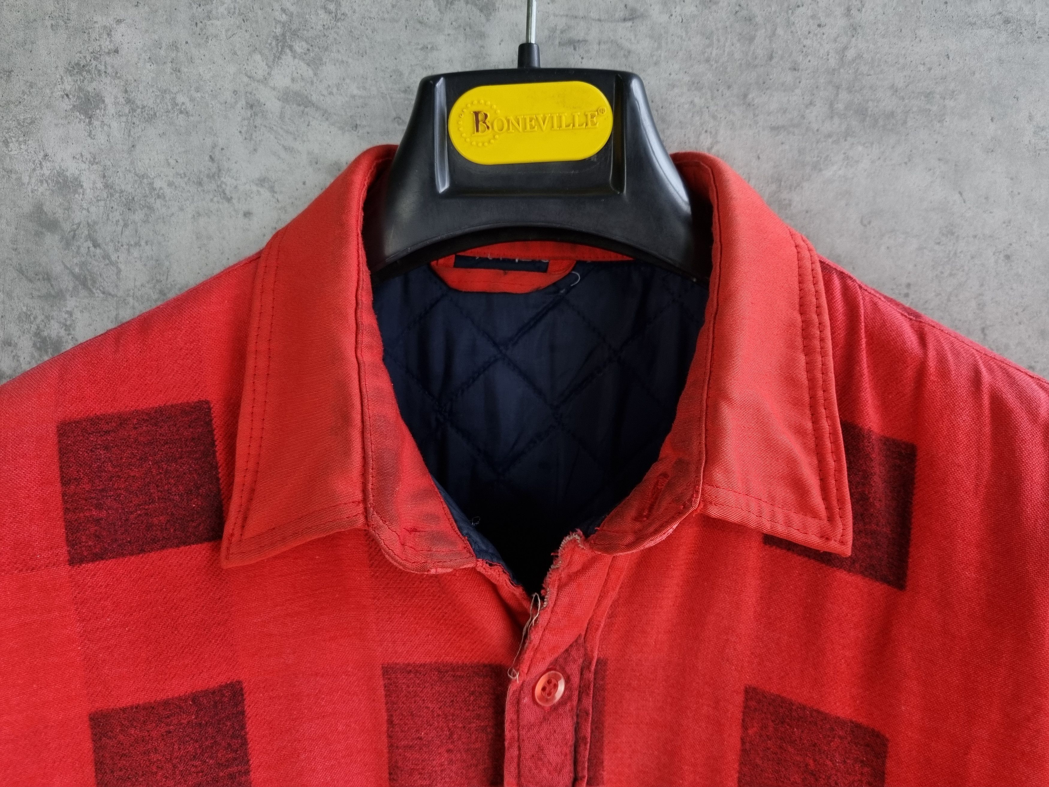 Le Laboureur × Vintage 80s Rare Quilted Plaid Worked Over Shirt Grunge Thrashed Size US L / EU 52-54 / 3 - 14 Thumbnail