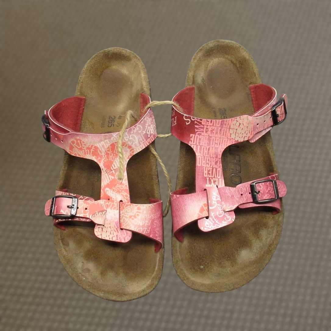 Alpro By Birkenstock Women Sandal Pink Floral Strappy Adjustable Buckle Flat Cork Footbed Casual Summer Womens Size 41, Women's (Size 10)