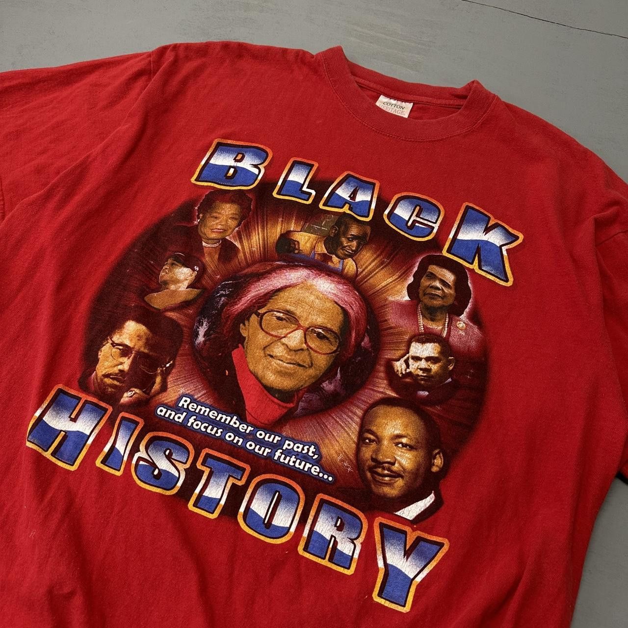 Vintage Vintage Black History Rap Tee Red 90s Shirt XL Size US XL / EU 56 / 4 - 3 Thumbnail