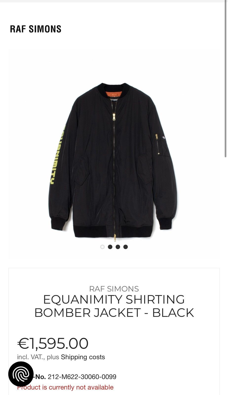 Raf Simons Raf Simons Equanimity Shirting Bomber Jacket - Black 48 Size US M / EU 48-50 / 2 - 7 Thumbnail