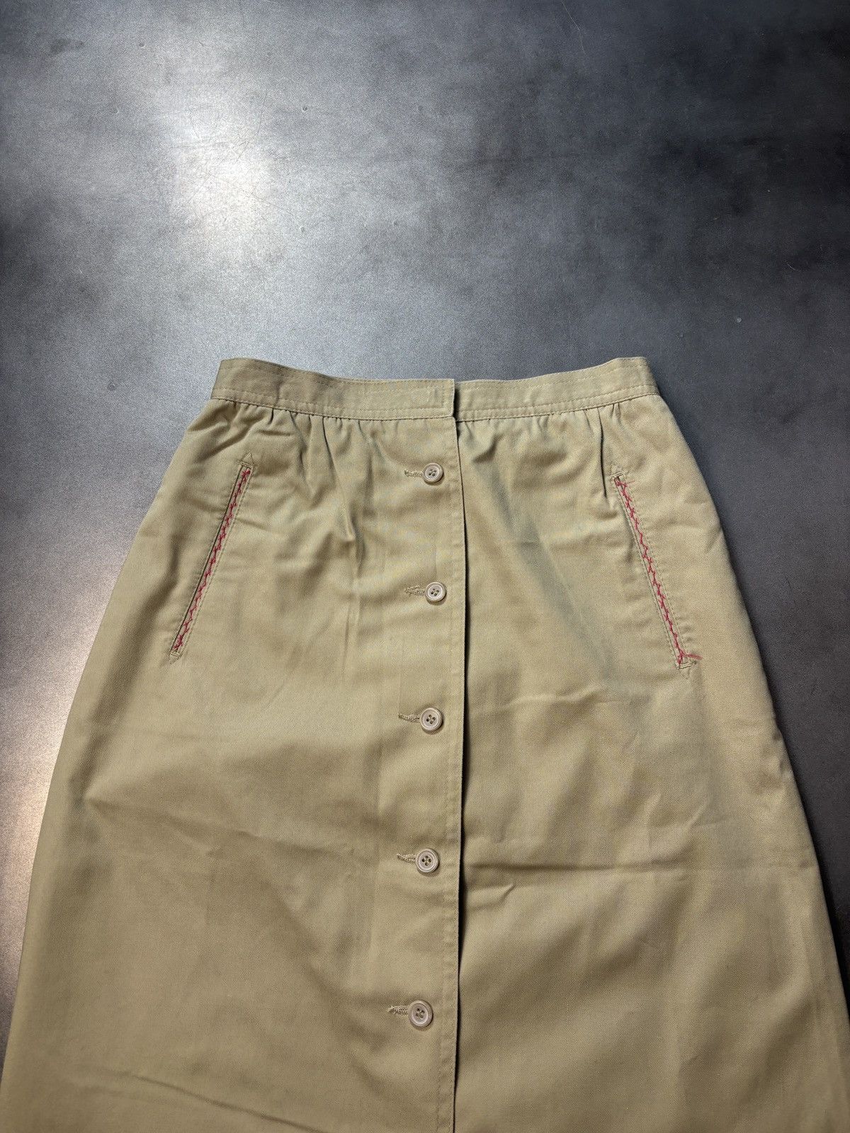 JCPenney × Sears × Vintage 1990s Maxi Skirt Vintage Tabi Skirt Front Button Loden Trad Size 32" / US 10 / IT 46 - 7 Thumbnail