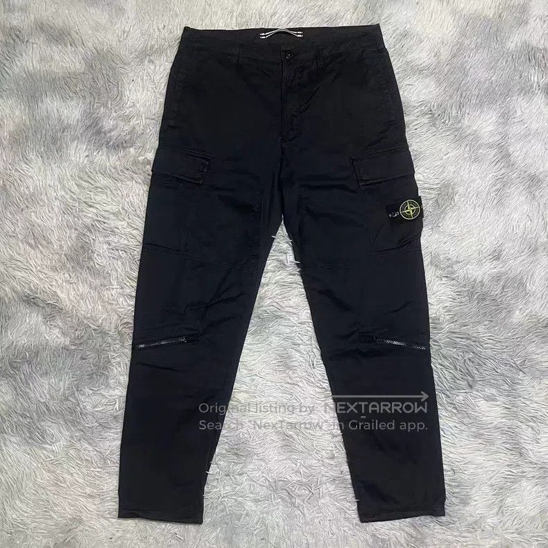Stone Island Stone Island Four Pocket Washed Work Pants Trousers Black Size US 32 / EU 48 - 1 Thumbnail
