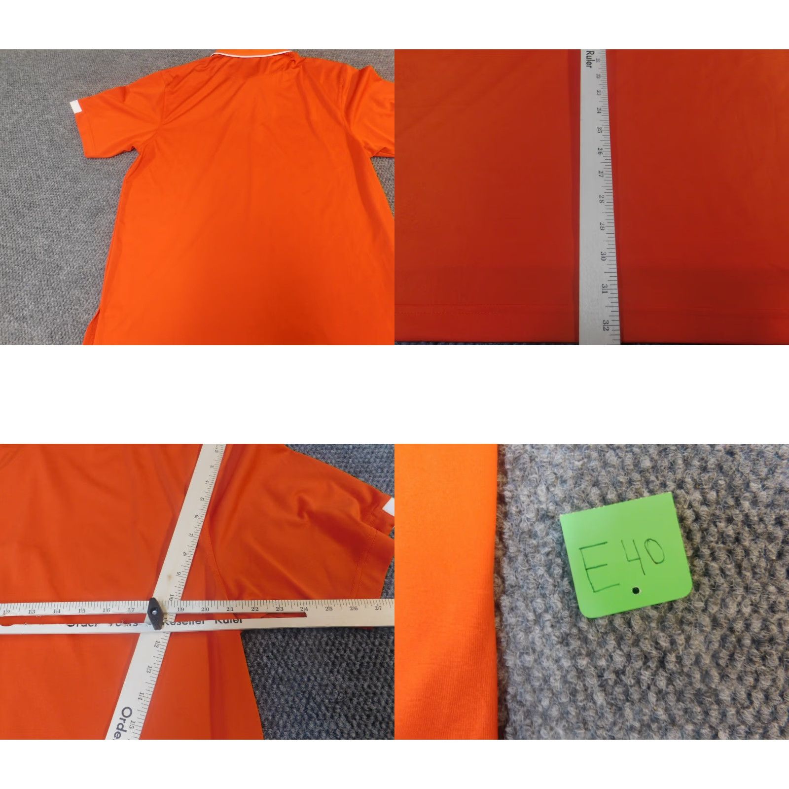 Vintage Divots Polo Shirt Mens Large Orange Golf Button Collared Short Sleeve Regular Cotton Polyester Logo Vintage: No Size US L / EU 52-54 / 3 - 8 Thumbnail