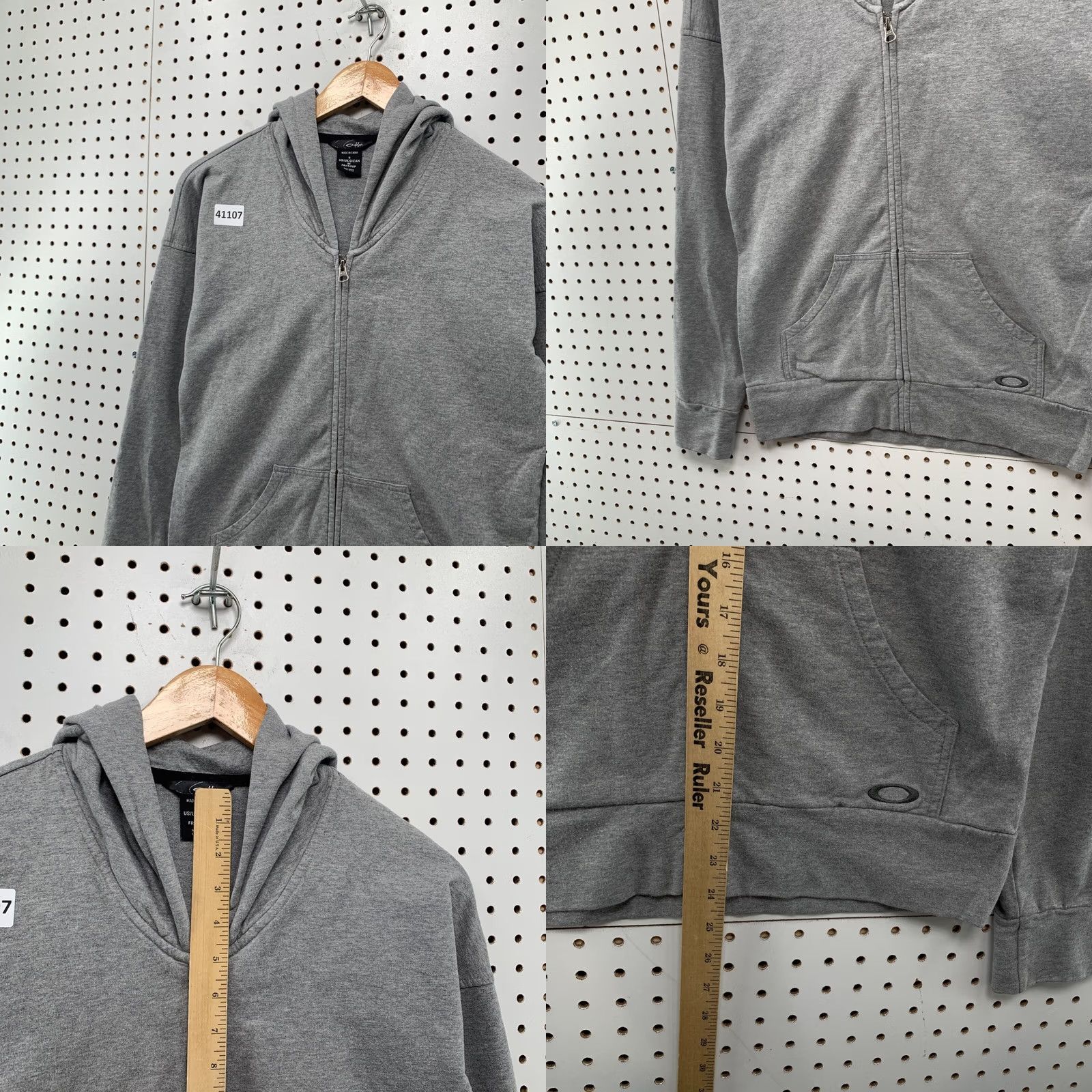 Oakley Oakley Zip Hoodie Sweatshirt Womens Small Gray Lightweight Hooded 19x25 Size S / US 4 / IT 40 - 8 Thumbnail