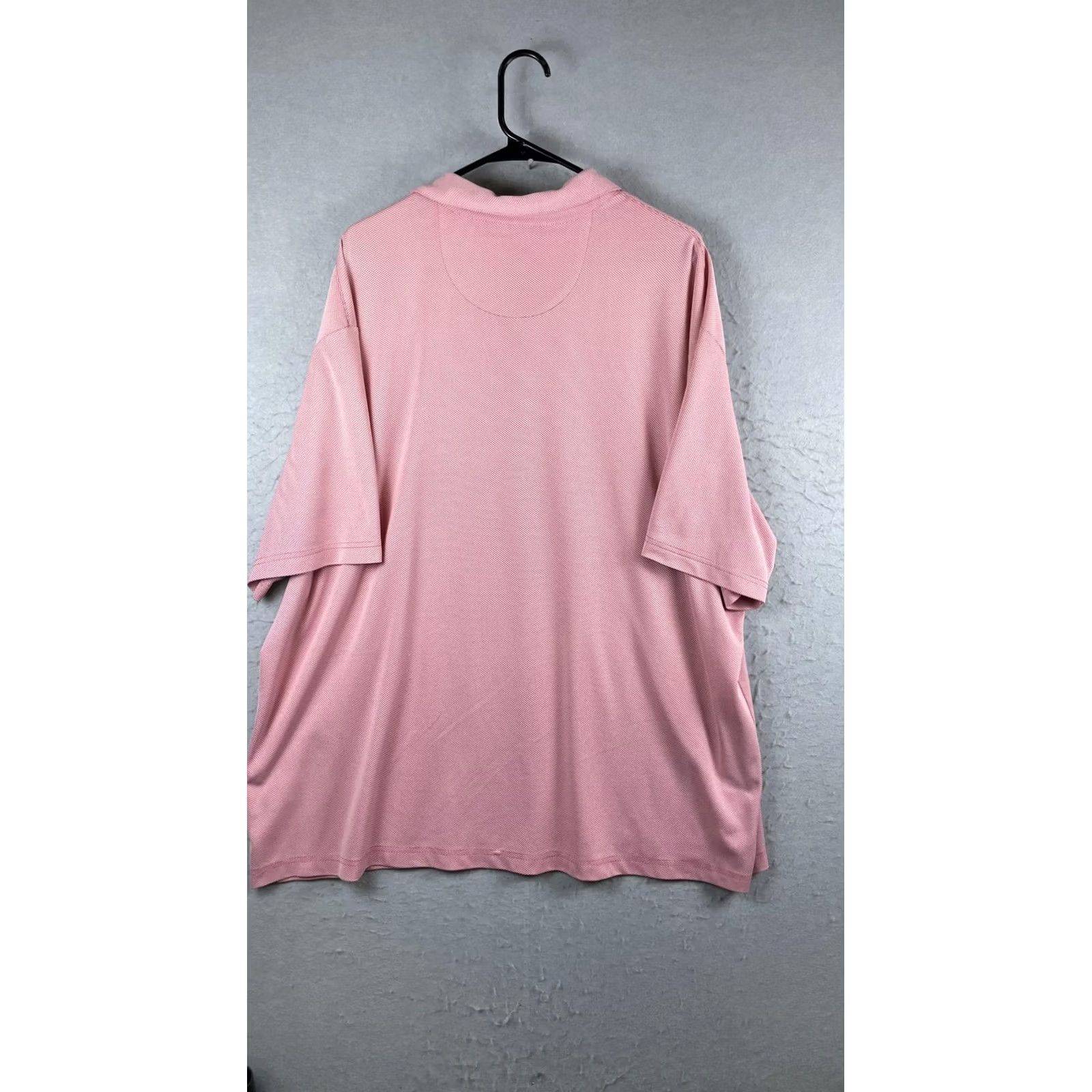 Roundtree & Yorke VINTAGE? No. Roundtree & Yorke Performance Polo Shirt Mens Big 3X 3XB Pink Houndstooth Golf Size US XXL / EU 58 / 5 - 5 Thumbnail
