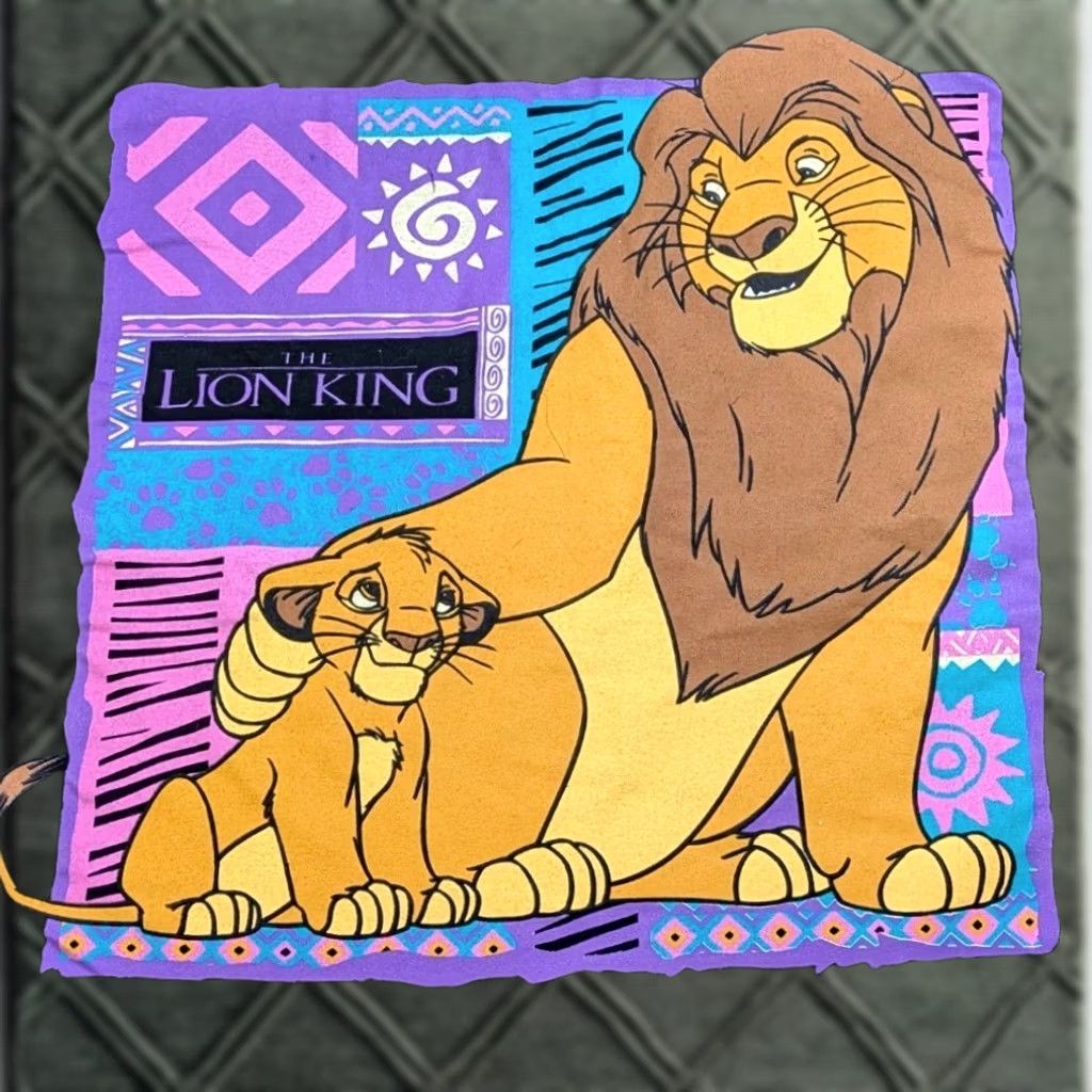 Disney VINTAGE The Lion King Simba & Mufasa Shirt Disney Movie Promo 1990s Black XL Men Size US XL / EU 56 / 4 - 1 Thumbnail