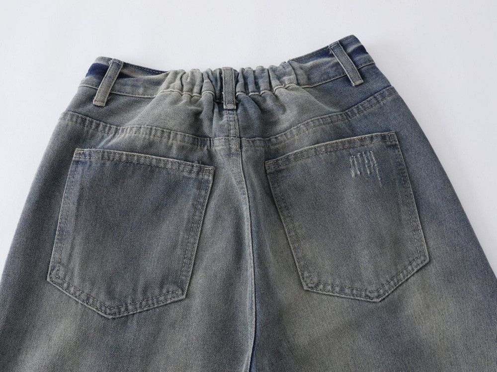 Vintage Men's Washed & Distressed Loose Flared Jeans Hippie Vibe Size US 32 / EU 48 - 4 Thumbnail